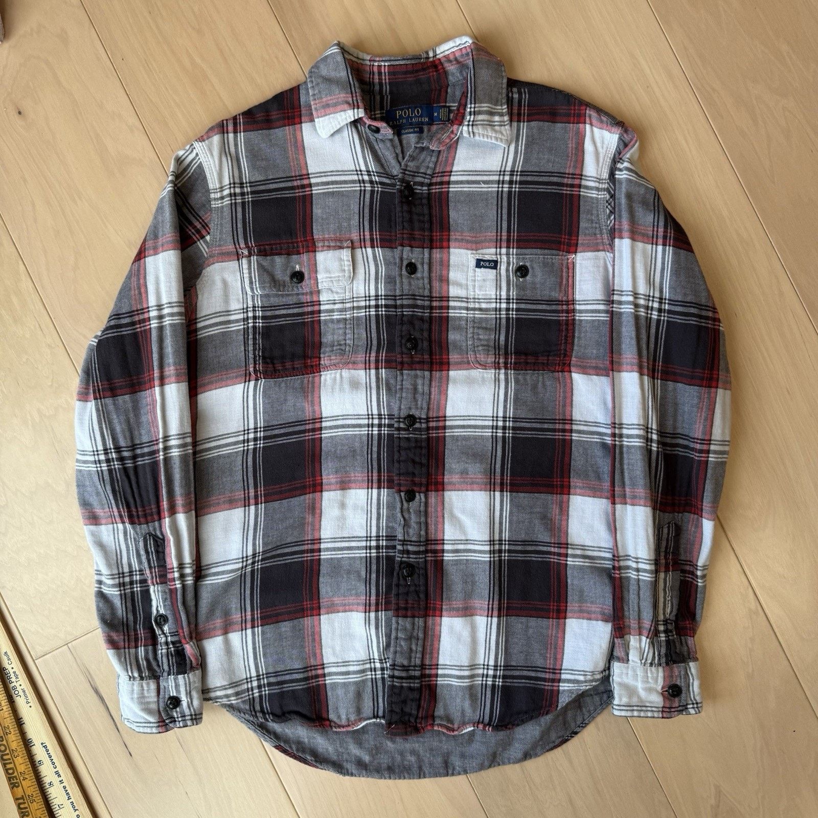 Polo Ralph Lauren Polo Ralph Lauren Flannel Medium Multicolor Plaid Causal Size US M / EU 48-50 / 2 - 2 Thumbnail