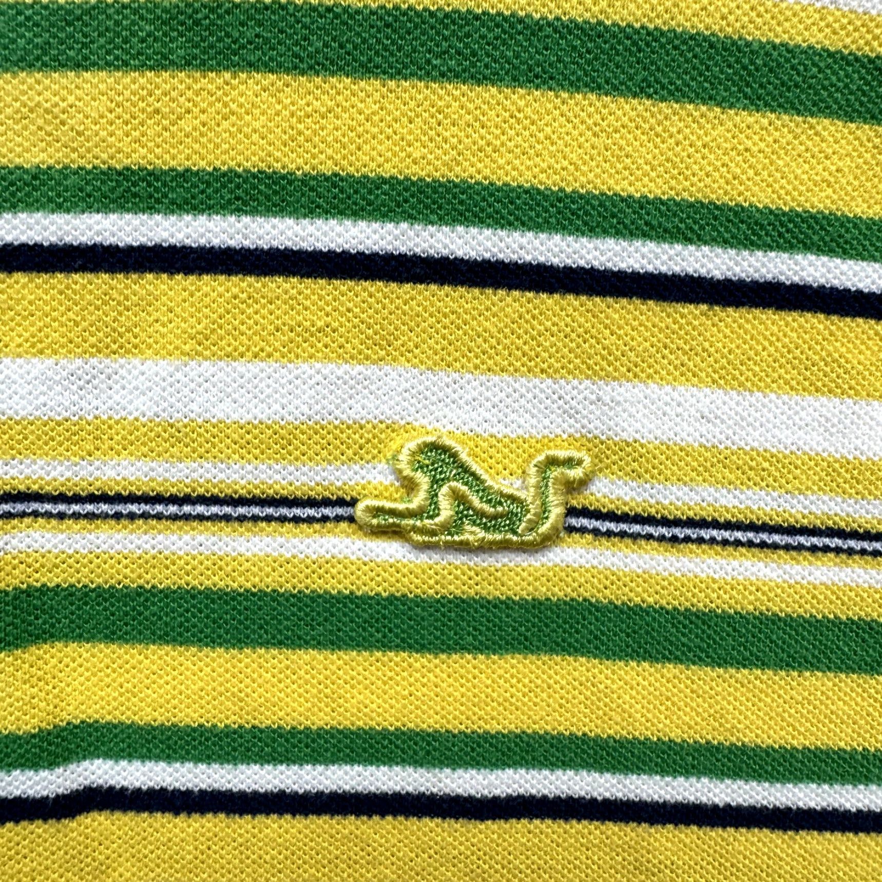 Vintage VINTAGE Drunk Munky Polo Shirt 5X Mens Yellow Green Striped Short Sleeve Polo Mens Big & Tall Size US XXL / EU 58 / 5 - 4 Thumbnail