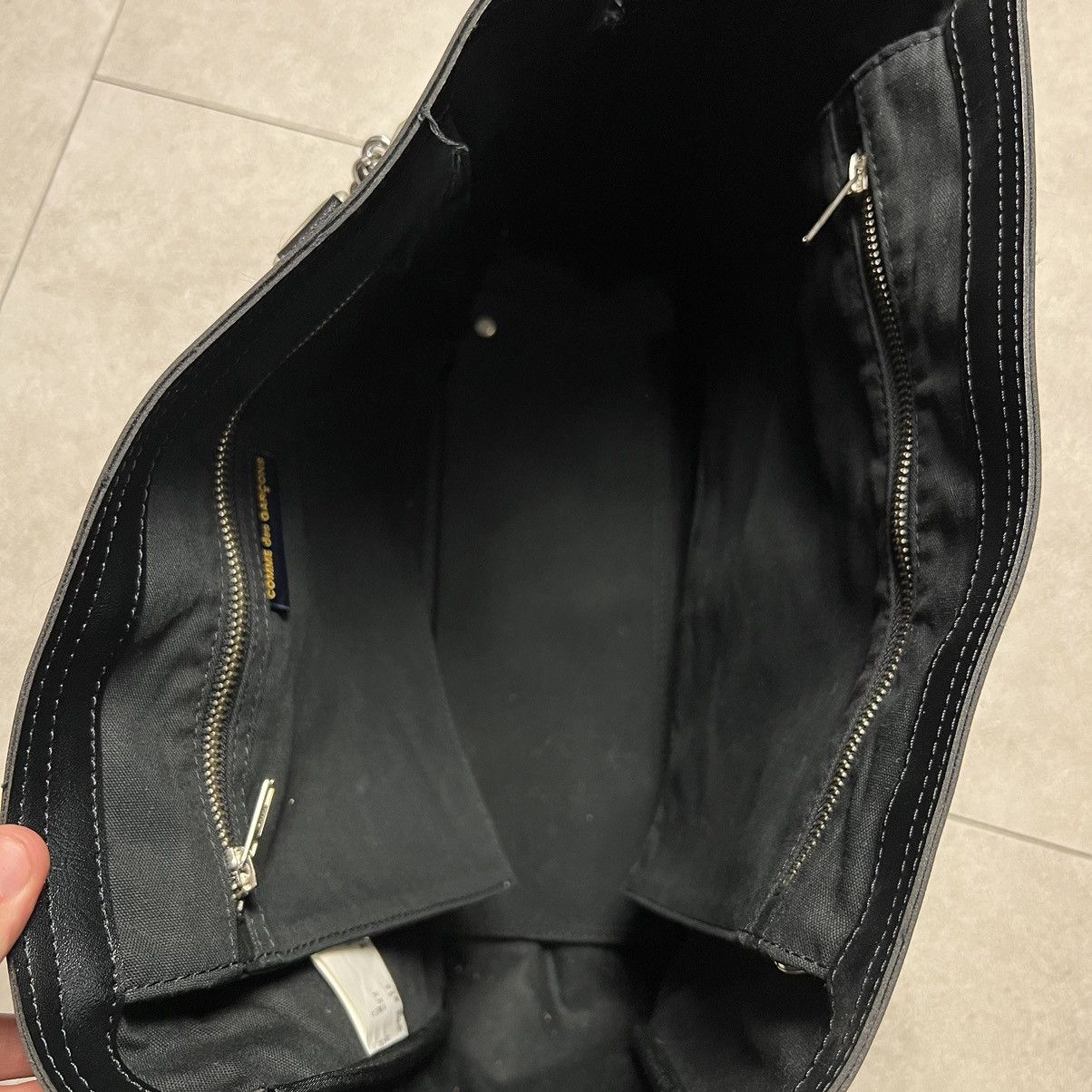 Comme des Garcons × Comme des Garcons Homme Plus Comme des Garcons Chain Handle Tote Bag Size ONE SIZE - 5 Thumbnail