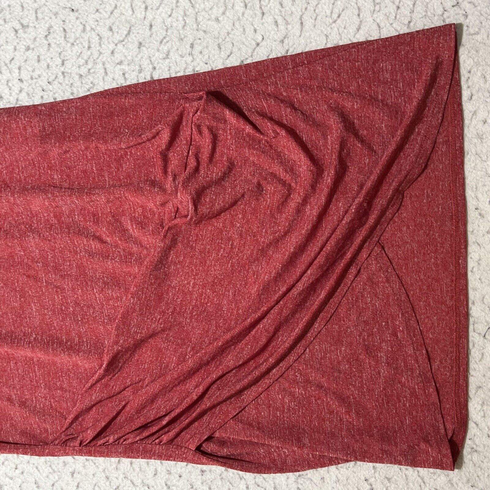 Zara Zara W&B Collection Red A-Line Knit Dress Ruched Side Size L / US 10 / IT 46 - 7 Thumbnail