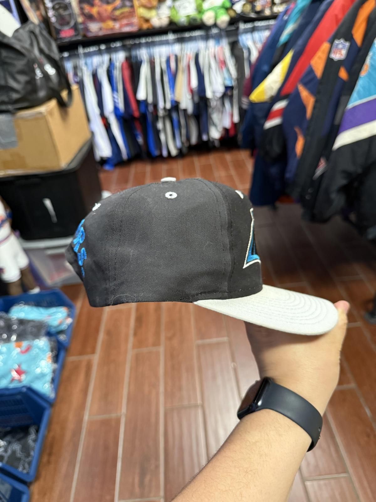 Designer 90's Vintage North Carolina Panthers Snapback Hat Size ONE SIZE - 3 Thumbnail