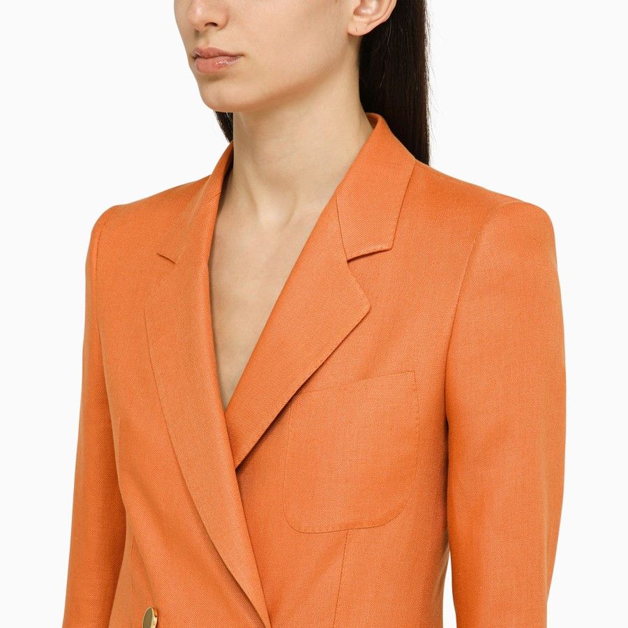 Tagliatore o1d2blof1024 Double-Breasted Jacket In Orange Size L / US 10 / IT 46 - 4 Thumbnail