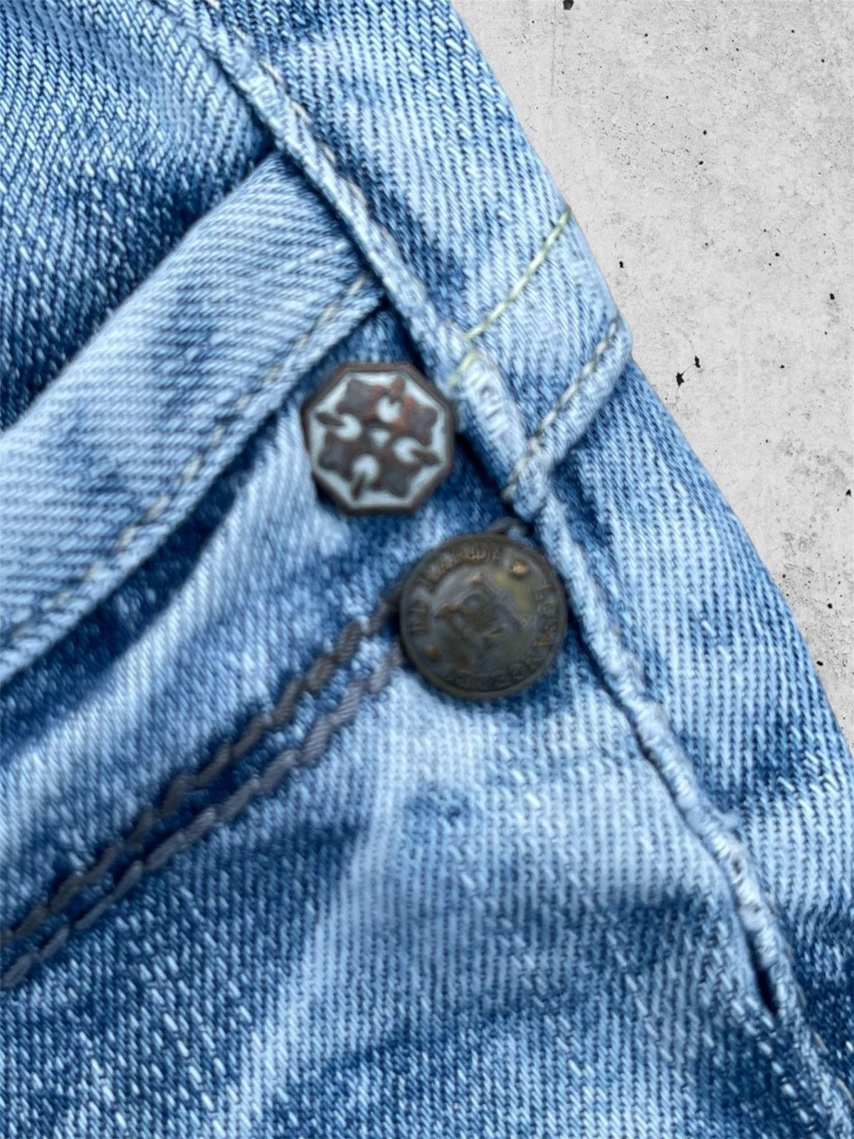 Ed Hardy × Jean 🔥 Ed Hardy Blue Distressed Denim Streetwear W31🔥 Size US 31 - 9 Thumbnail
