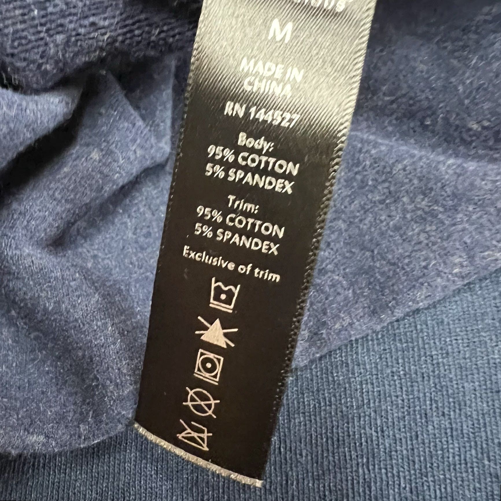 Vintage Yogalicious Sweatshirt — Turtle-Neck Pullover — Womens — Size M — Blue — Athletic Activewear — Cotton Blend — Long Sleeve Size M / US 6-8 / IT 42-44 - 7 Thumbnail