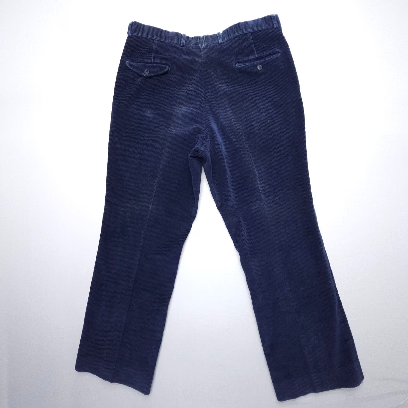 Vintage VINTAGE L.L. Bean PANTS Men 38 x 29 Corduroy Blue 80s 90s American Casual Chino Straight Front Mens Size US 38 / EU 54 - 2 Thumbnail