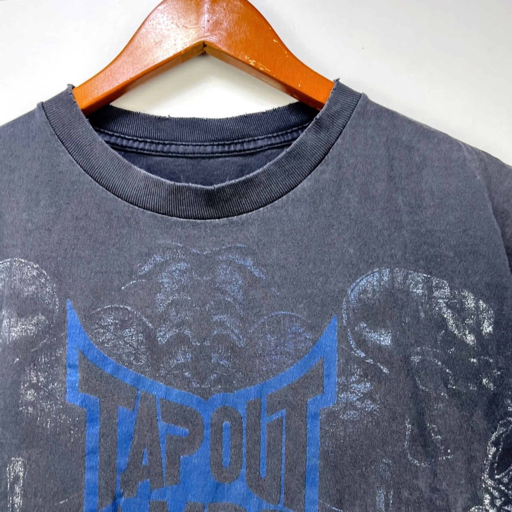 Tapout VINTAGE Tapout MMA Skulls Graphic Faded T Shirt XL Black Graphic Print 90s Mens Vintage Style Shirt (Short Sleeve) Size US XL / EU 56 / 4 - 3 Thumbnail