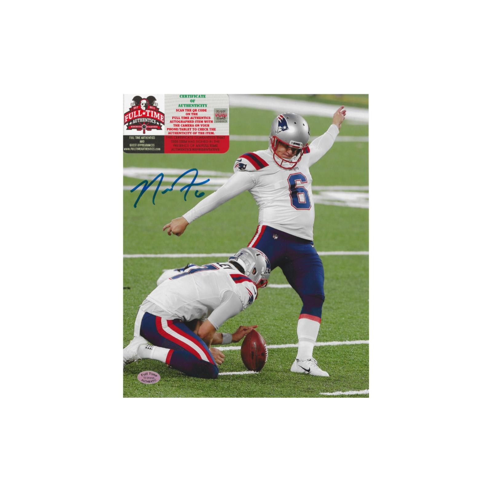 Other Nick Folk New England Patriots Signed 8x10 Photo coa W/Frame Size ONE SIZE - 4 Thumbnail
