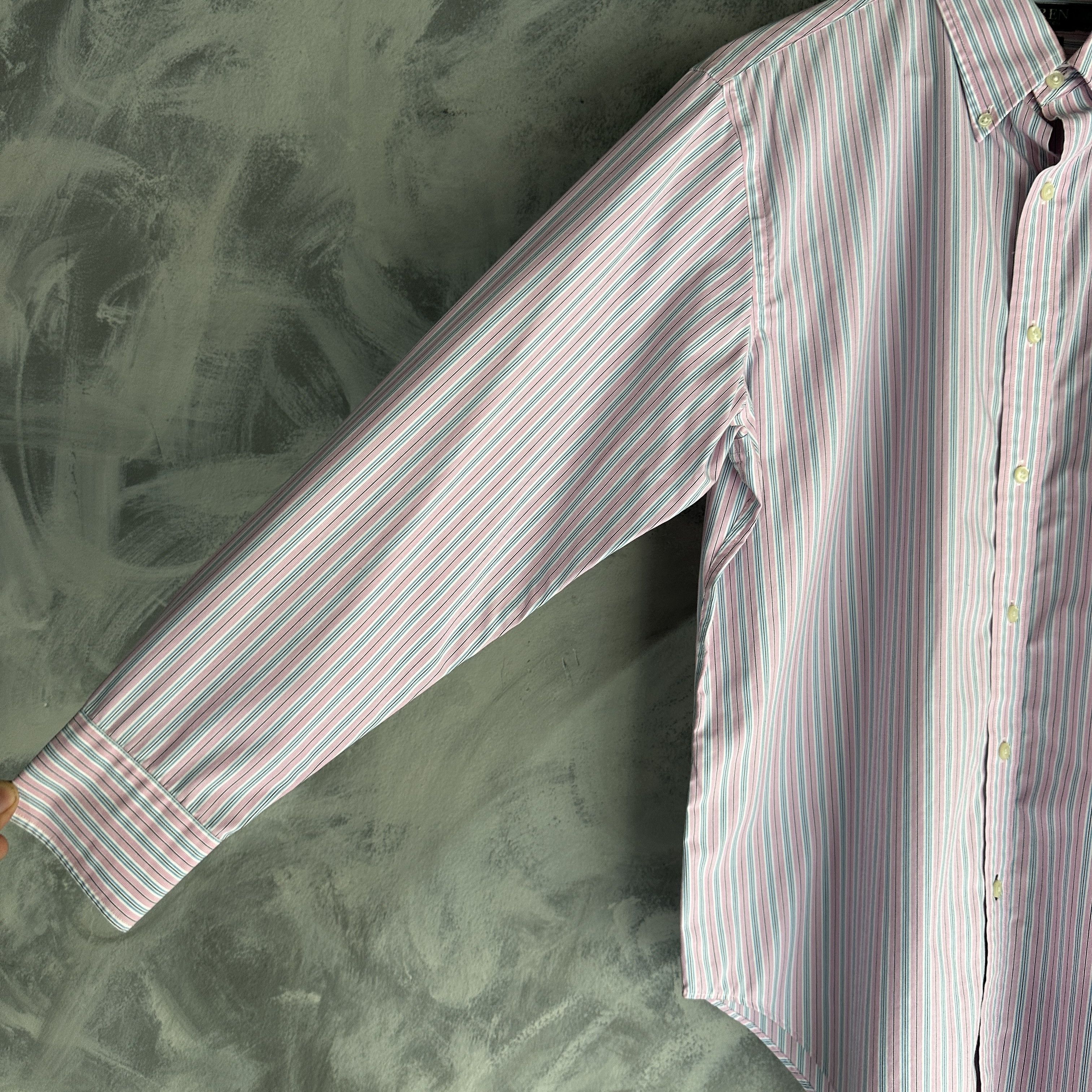 Polo Ralph Lauren Vtg Polo Ralph Lauren Button Down Shirt Mens Vertical Stripe Size US M / EU 48-50 / 2 - 3 Thumbnail