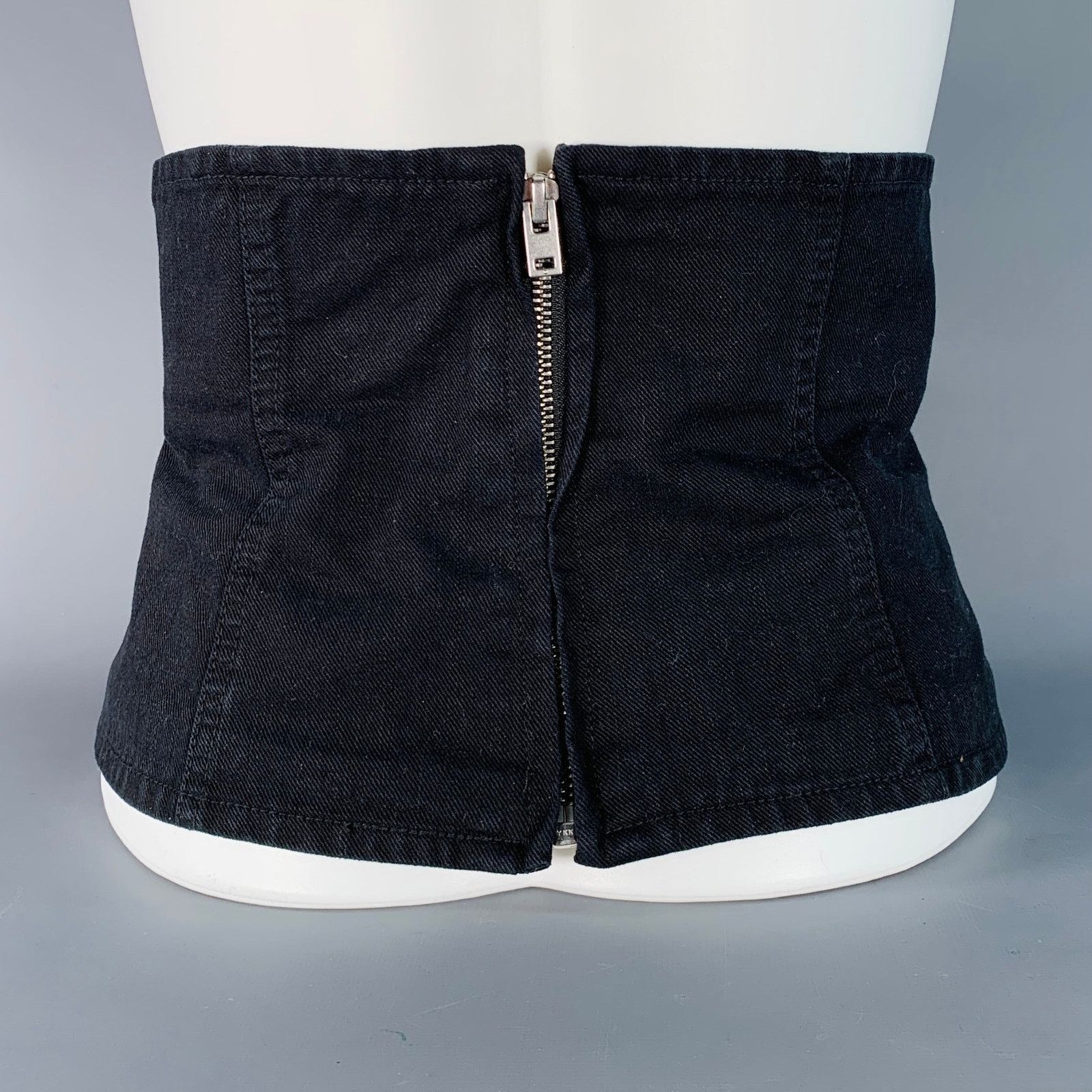 Other WILFRED Size M Black Cotton Twill Corset Zip Up Belt Size ONE SIZE - 3 Thumbnail