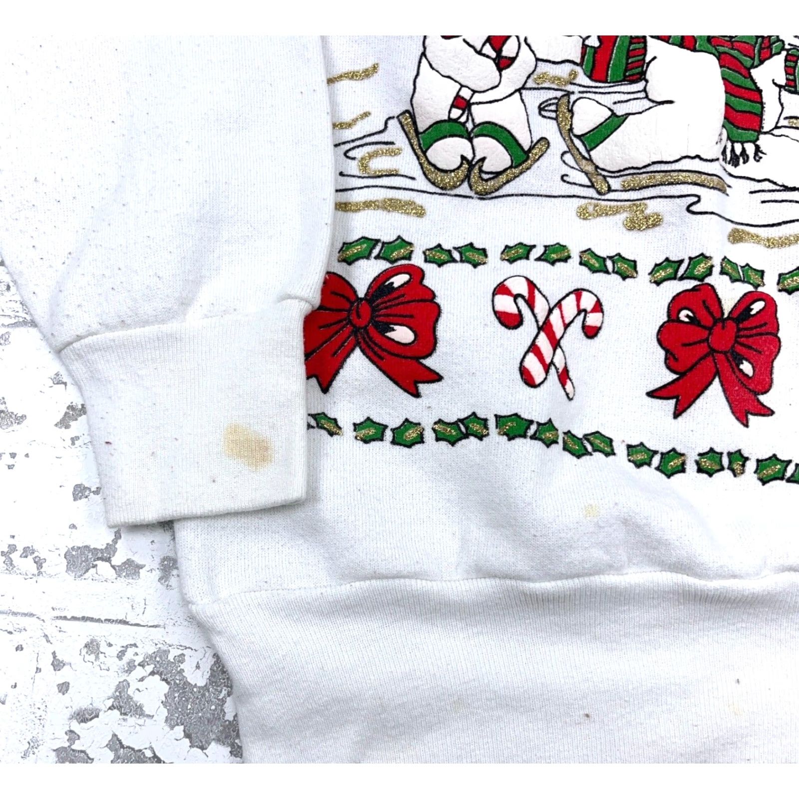 Vintage VINTAGE Oneita Christmas Sweater Crew Neck Women S White 90s 80s USA Snowman Pullover Sweatshirt Knit Size S / US 4 / IT 40 - 3 Thumbnail