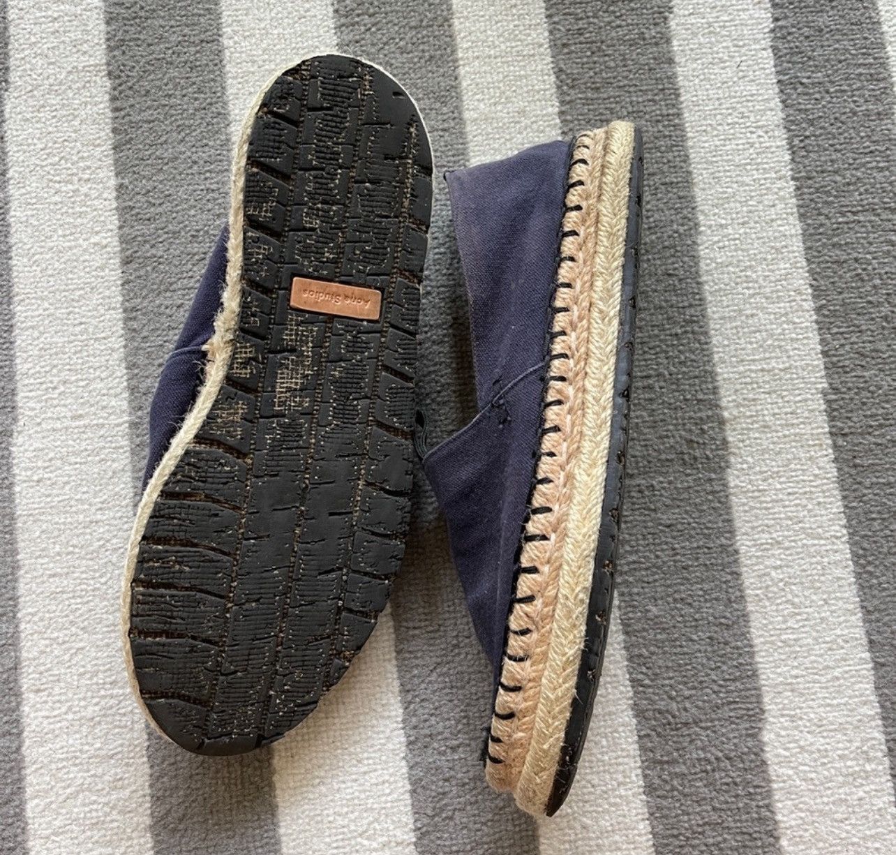 Acne Studios Acne Studios Blue Canvas Juan Espadrilles Size US 12 / EU 45 - 9 Thumbnail