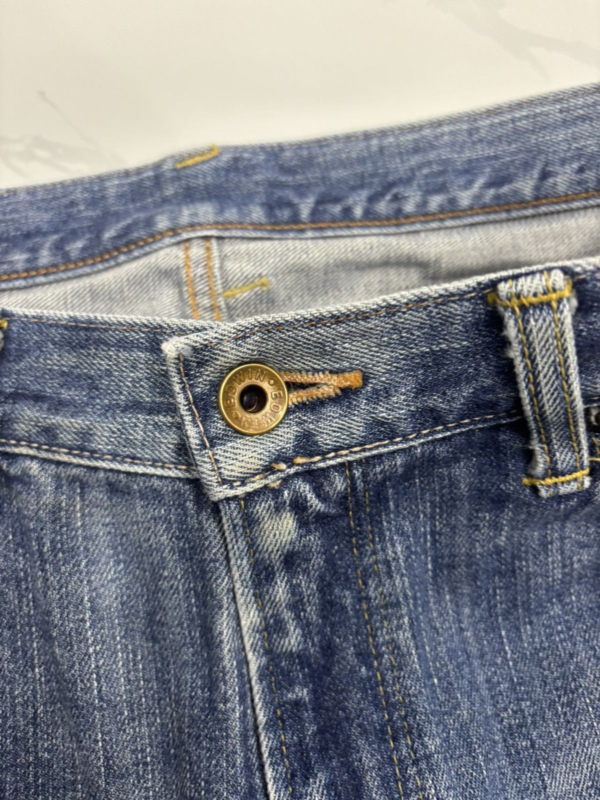 Edwin × Undercover DISTRESSED DENIM EDWIN 505x SELVEDGE BAGGY JEANS UNDERCOVER Size US 33 - 10 Thumbnail