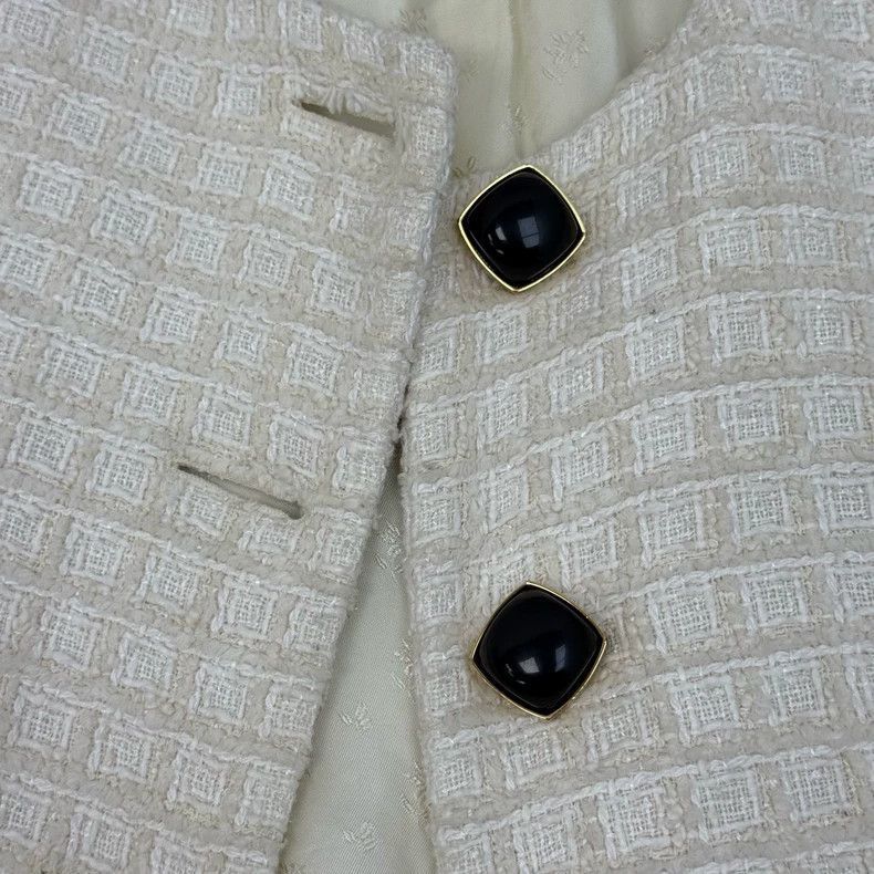 Gucci Gucci Size 38 Milk-white plaid coat 2502-Nextarrow Size US XXS / EU 40 - 7 Thumbnail