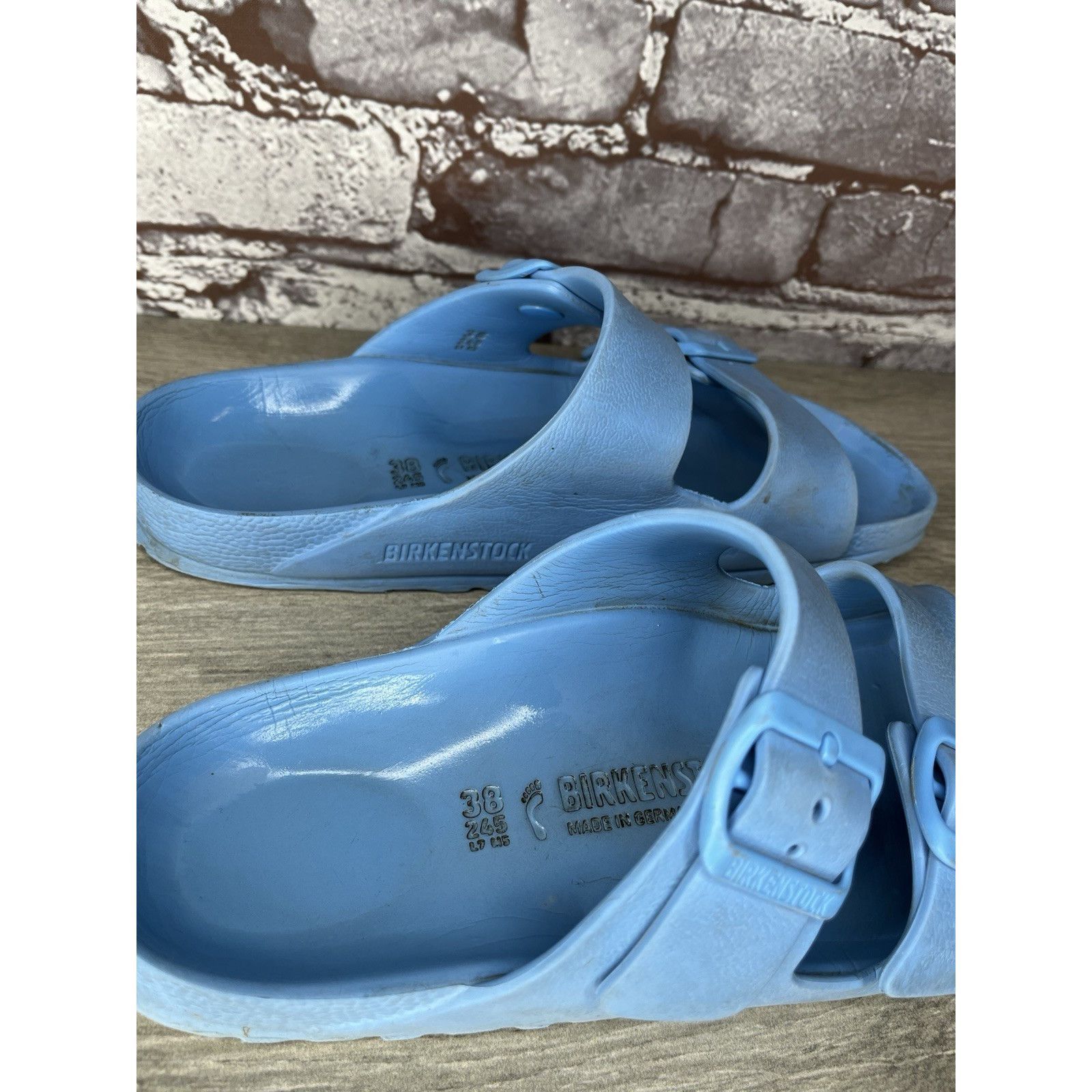 Birkenstock Birkenstock Arizona Essentials Baby Blue Lightweight Sandals Size US 7.5 / IT 37.5 - 10 Thumbnail