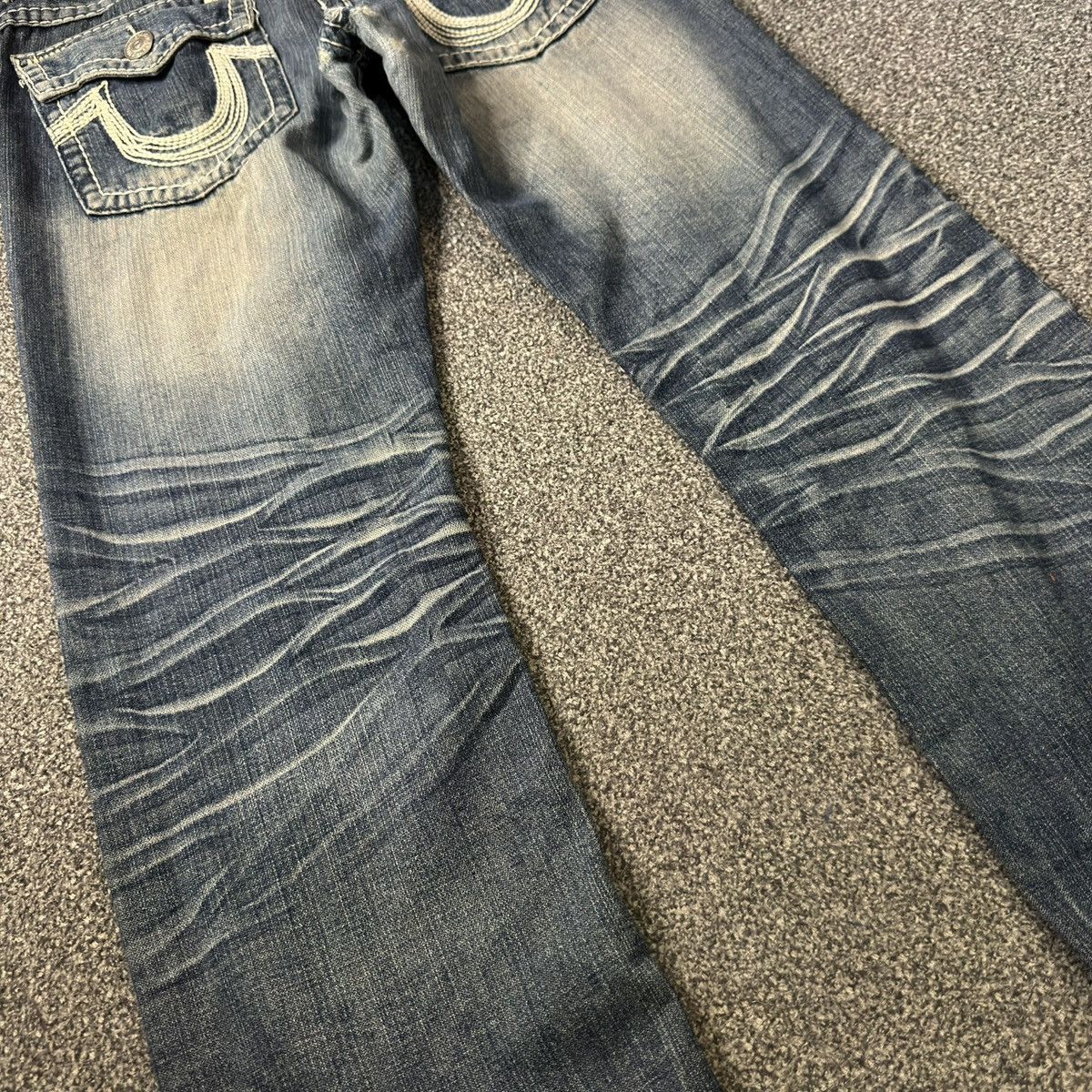 Hysteric Glamour Vintage Y2K True Religion Joey Whisker Distressed Denim Size US 32 / EU 48 - 10 Thumbnail