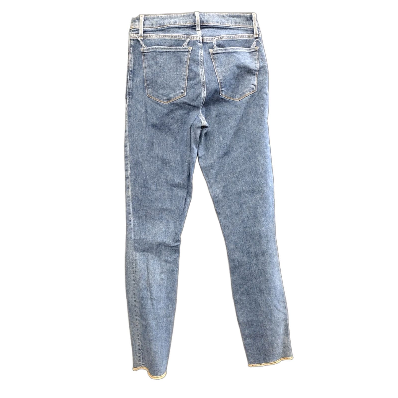 Denime Unbranded Men's Blue Denim Stretch Jeans Cropped Size 27 Long - Jeans - Men - Blue - 5-Pocket - Regular Fit - Zip Button - Cropped - Denim - 90s Theme Size US 27 - 1 Thumbnail