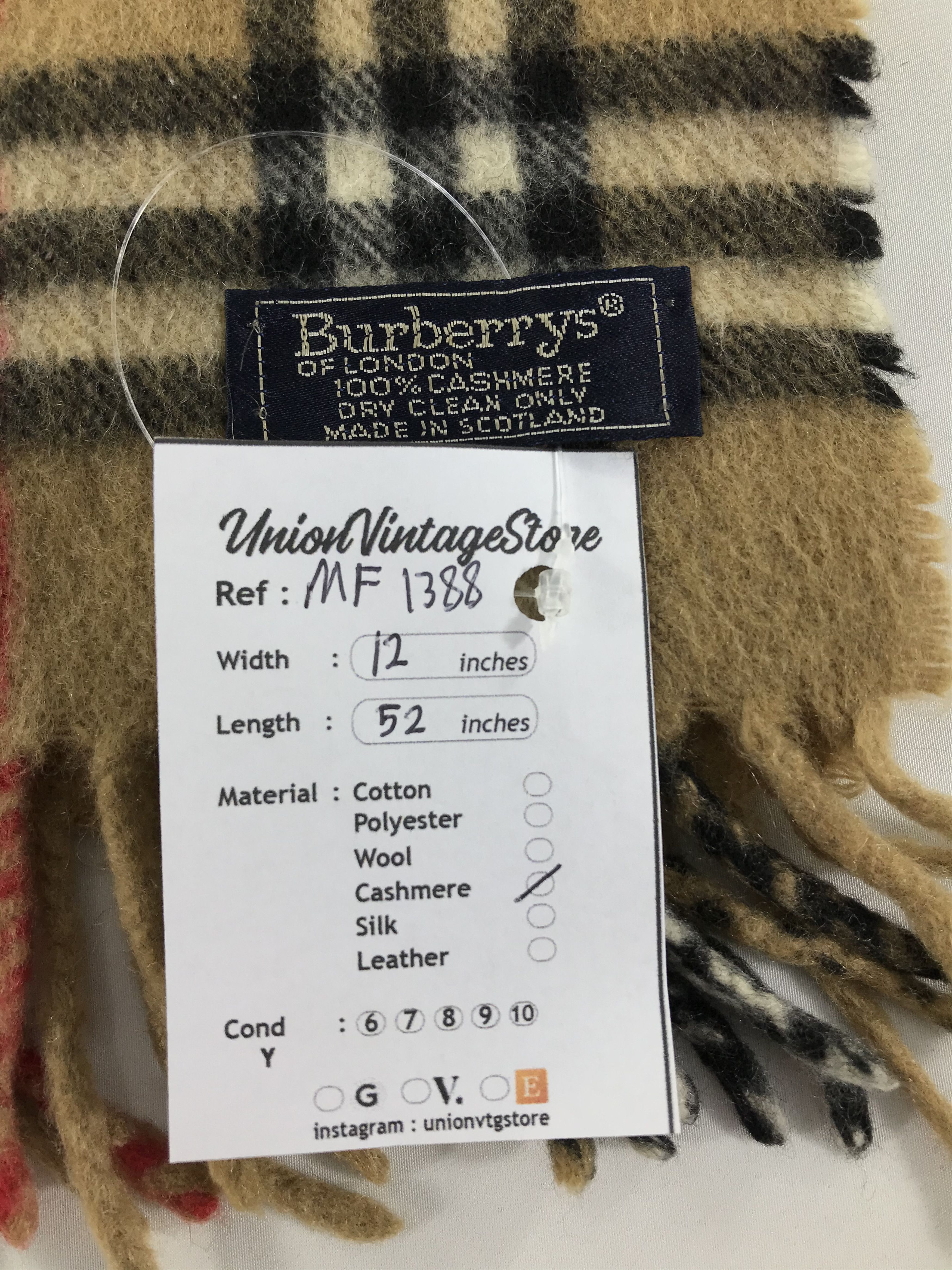 Burberry Vintage Burberry Scarf/Muffler/Neckwear MF1388 Size ONE SIZE - 4 Thumbnail