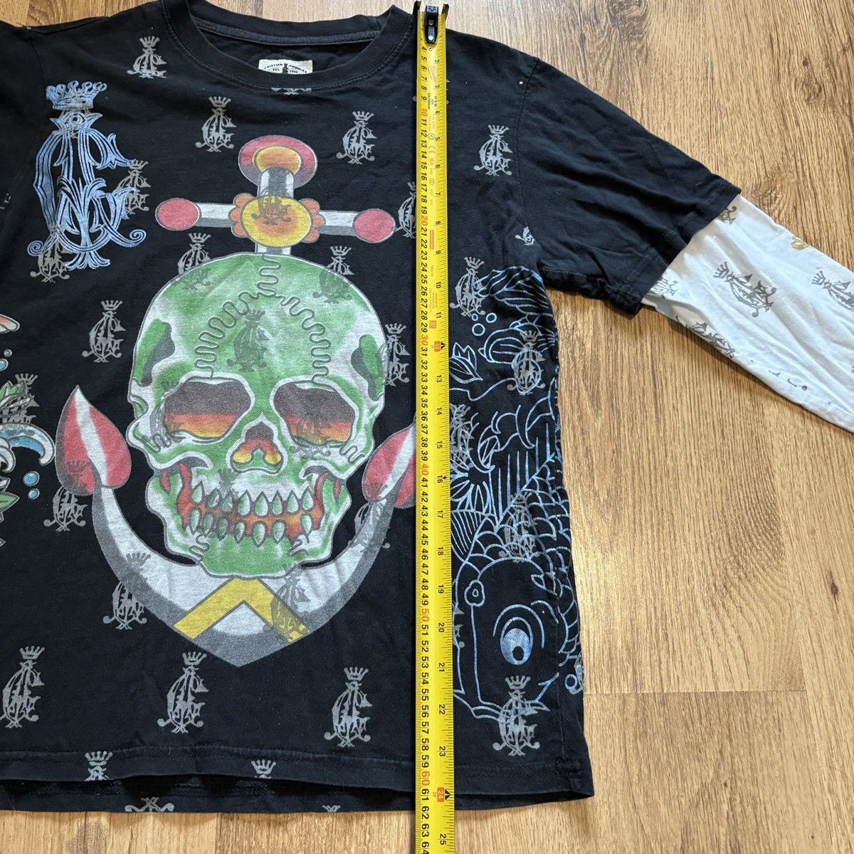 Christian Audigier Y2K Christian Audigier Shirt Layered Longsleeve Skulls Size US M / EU 48-50 / 2 - 4 Thumbnail