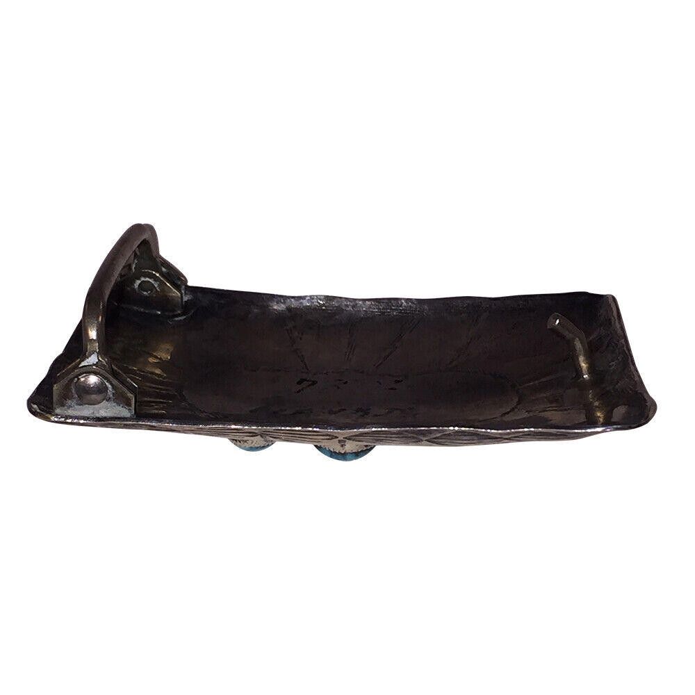 Designer Silver Southwestern Rectangular Turquoise Nugget Belt Buckle Size ONE SIZE - 4 Thumbnail