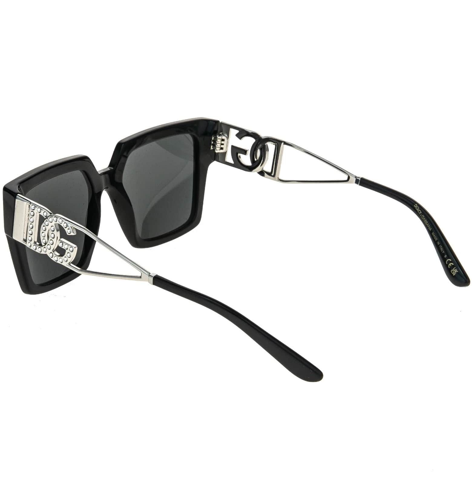Dolce & Gabbana DOLCE & GABBANA 4446 DIVA DG4446B Black Geometric Sunglasses Size ONE SIZE - 6 Thumbnail