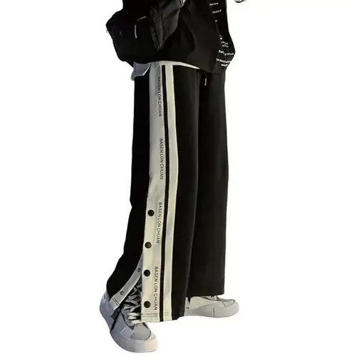 Japanese Brand × Vintage Sweatpants Loose Side Split Buttons Size 32" / US 10 / IT 46 - 4 Thumbnail