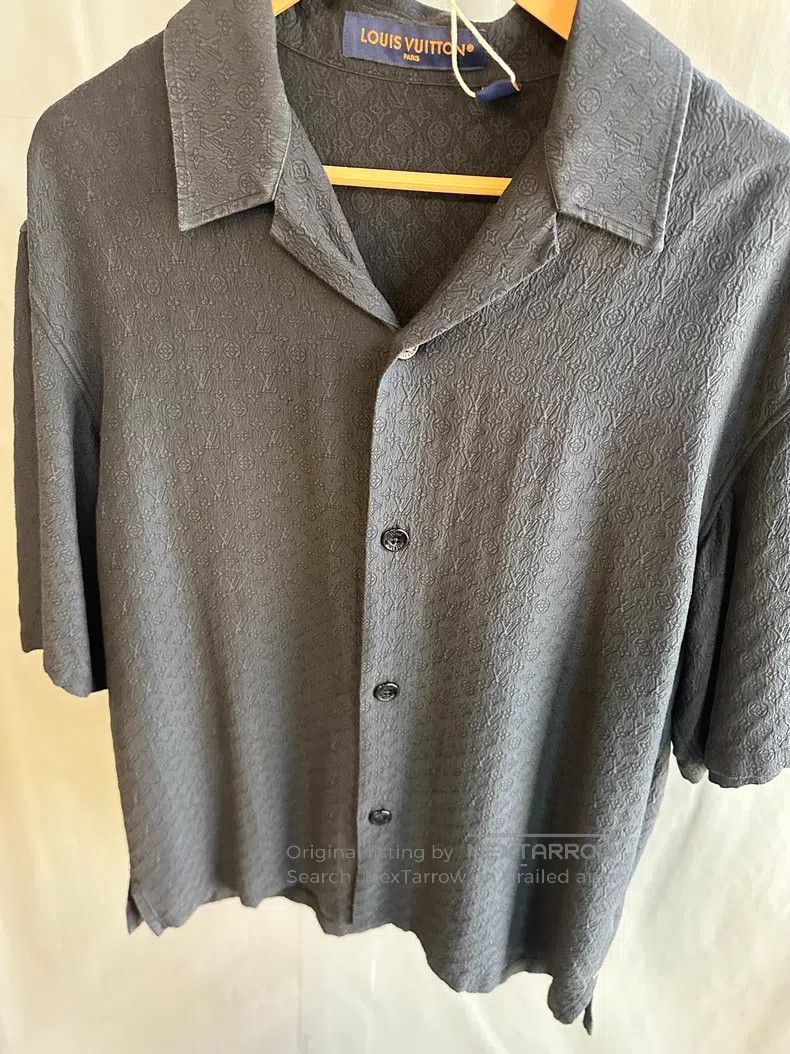 Louis Vuitton Louis Vuitton Full print dark jacquard short sleeve shirt Size US M / EU 48-50 / 2 - 1 Thumbnail
