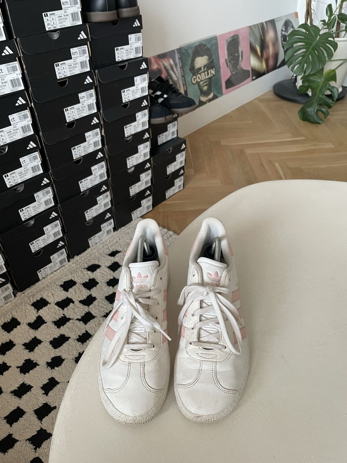 Adidas Adidas Gazelle Hype Low Sneakers Leatherl White Pink Rare Size US 5.5 / EU 38 - 2 Thumbnail