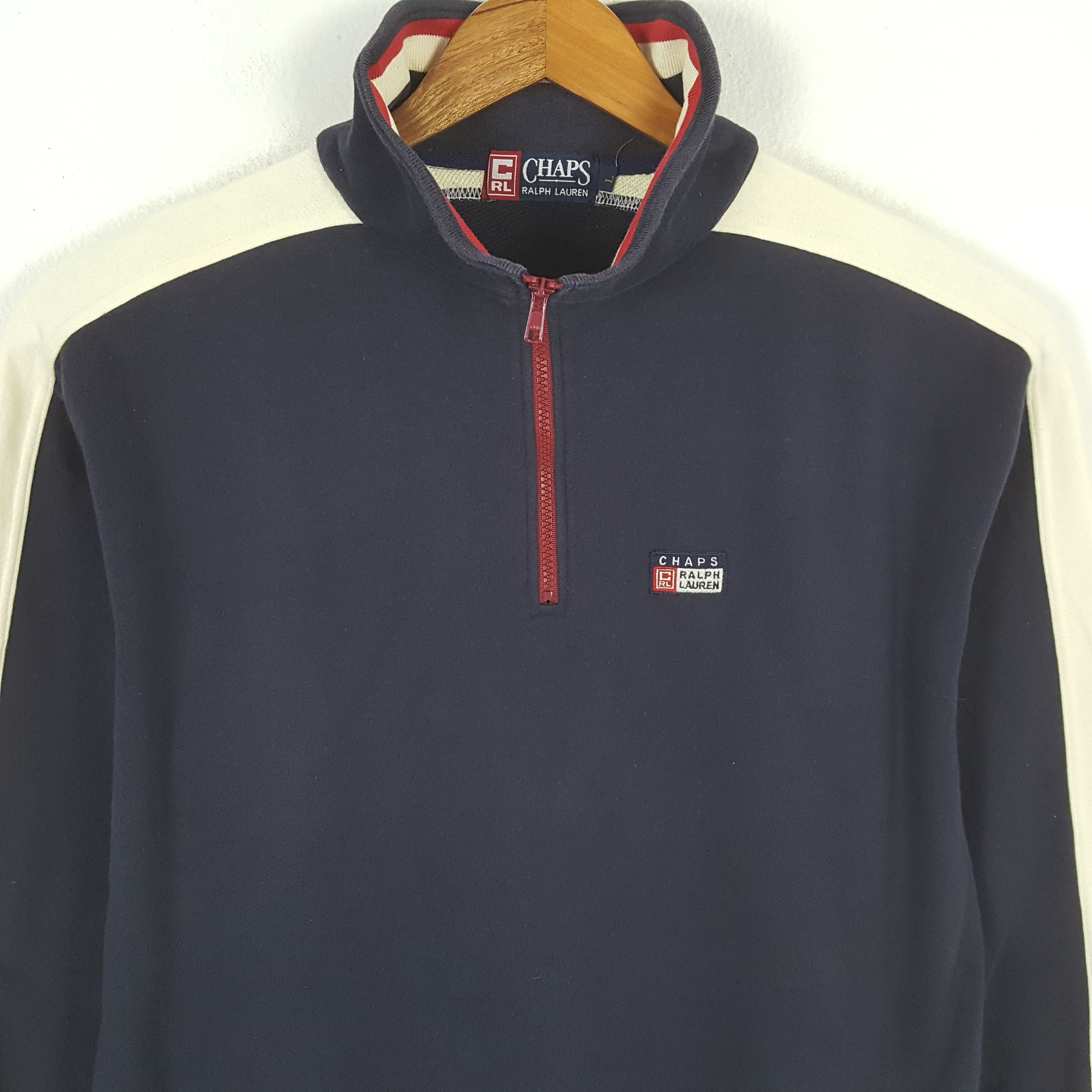 Chaps × Chaps Ralph Lauren × Vintage Vintage CHAPS RALPH LAUREN Brand Half Zipper Sweatshirt Size US L / EU 52-54 / 3 - 2 Thumbnail