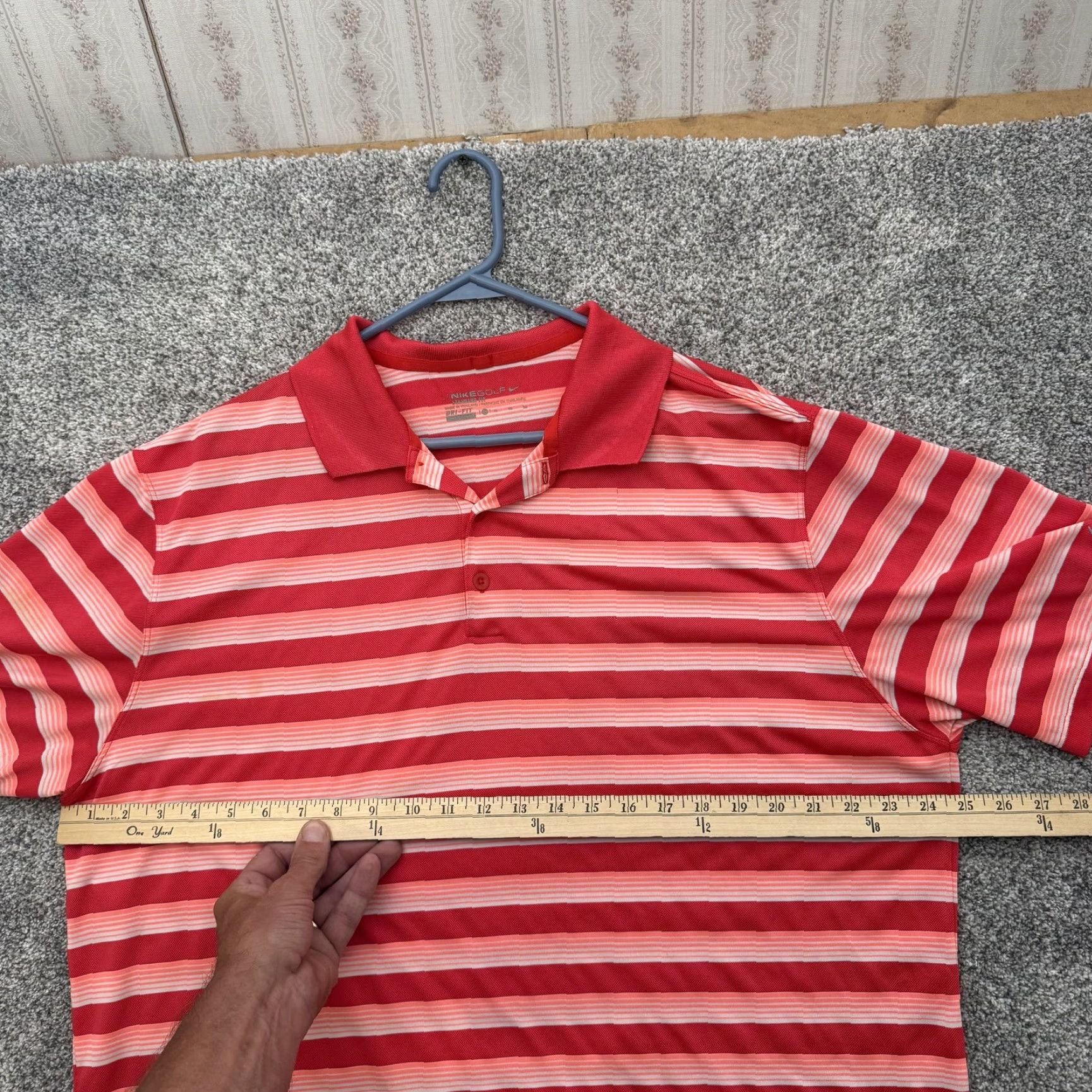 Nike Nike Golf Polo Shirt Mens XL Red Striped Dri-FIT Performance Athletic Top Size US XL / EU 56 / 4 - 3 Thumbnail