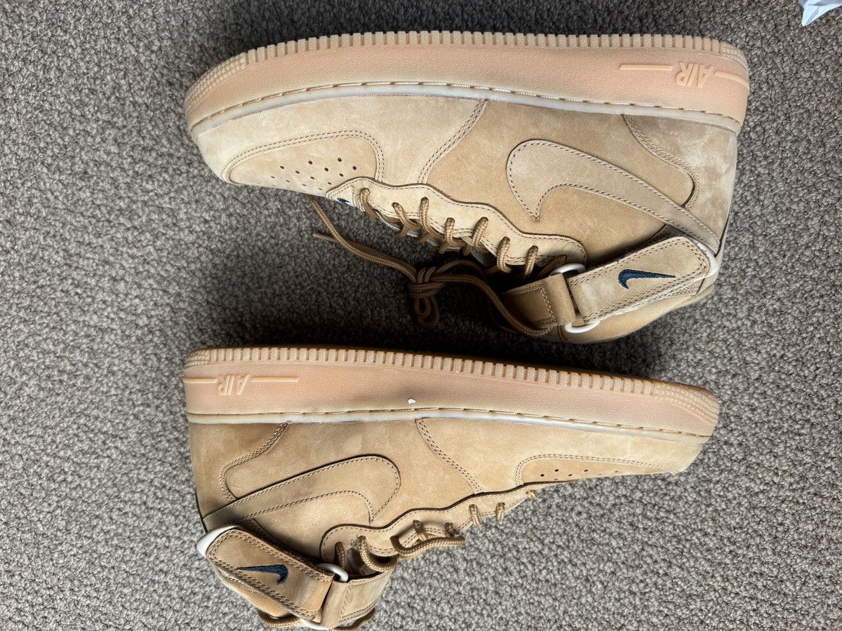 Nike NIKE AIR FORCE 1 MID 07 PRM QS SZ.11 flax Size US 11 / EU 44 - 4 Thumbnail