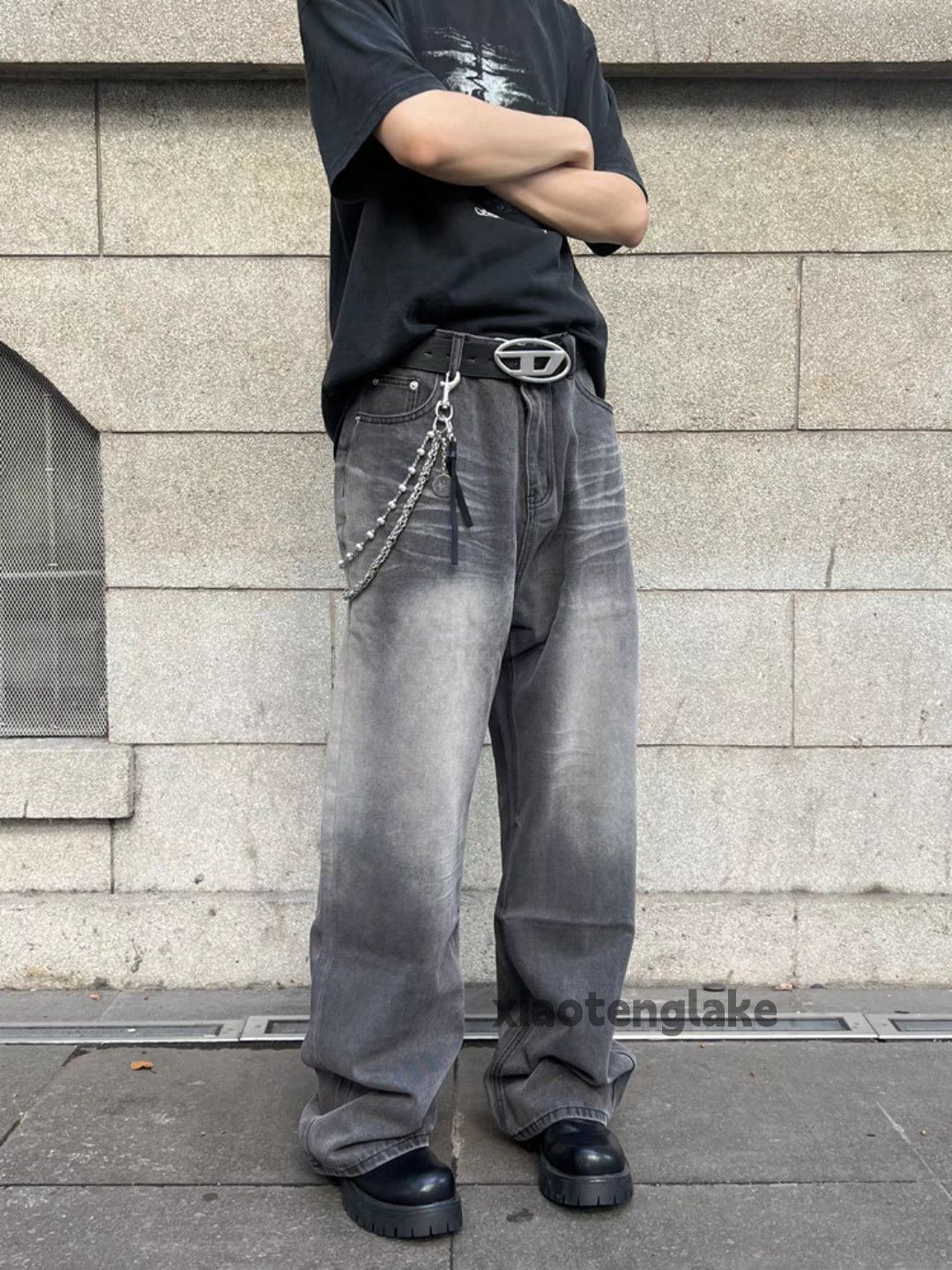 Jean × Vintage washed faded cleanfit yuppie loose baggy jeans Size US 28 / EU 44 - 5 Thumbnail