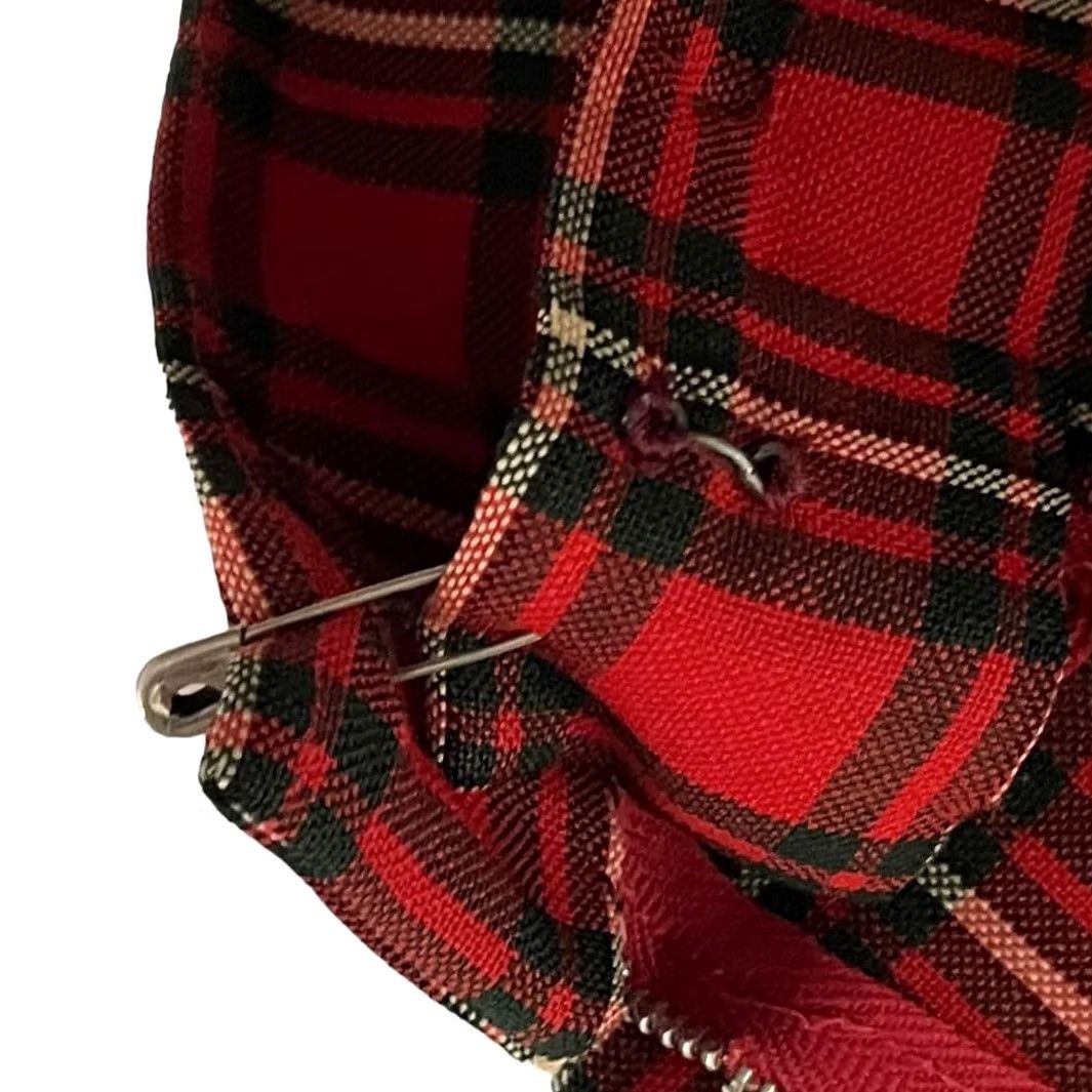 Vintage VINTAGE Handmade Red Plaid Skirt Womens Size Small 1960's 1970's Size 28" / US 6 / IT 42 - 5 Thumbnail