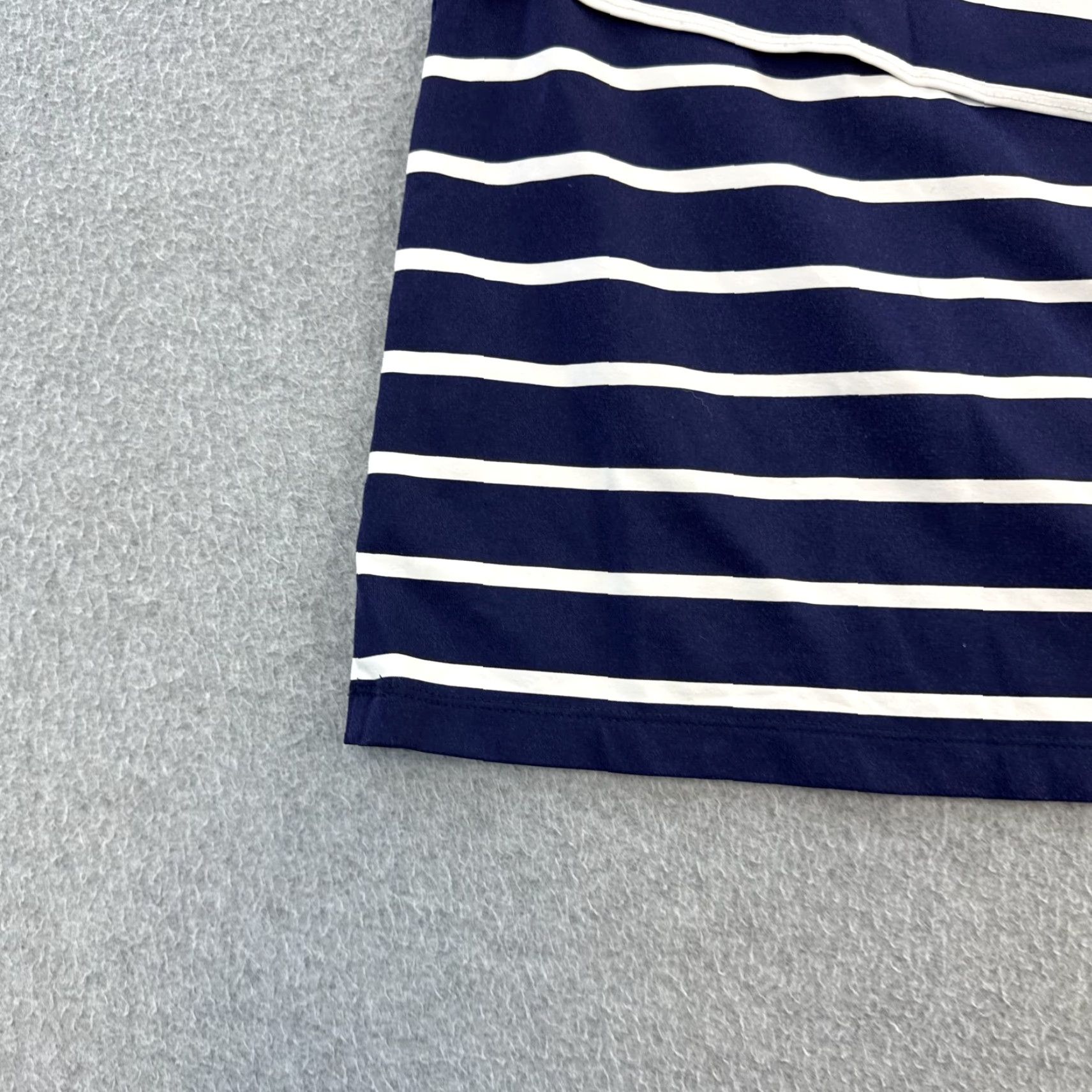 J.McLaughlin J McLaughlin Skirt Womens XL Navy White Striped Wrap Stretch Casual Nautical Size 40" / US 18 - 6 Thumbnail