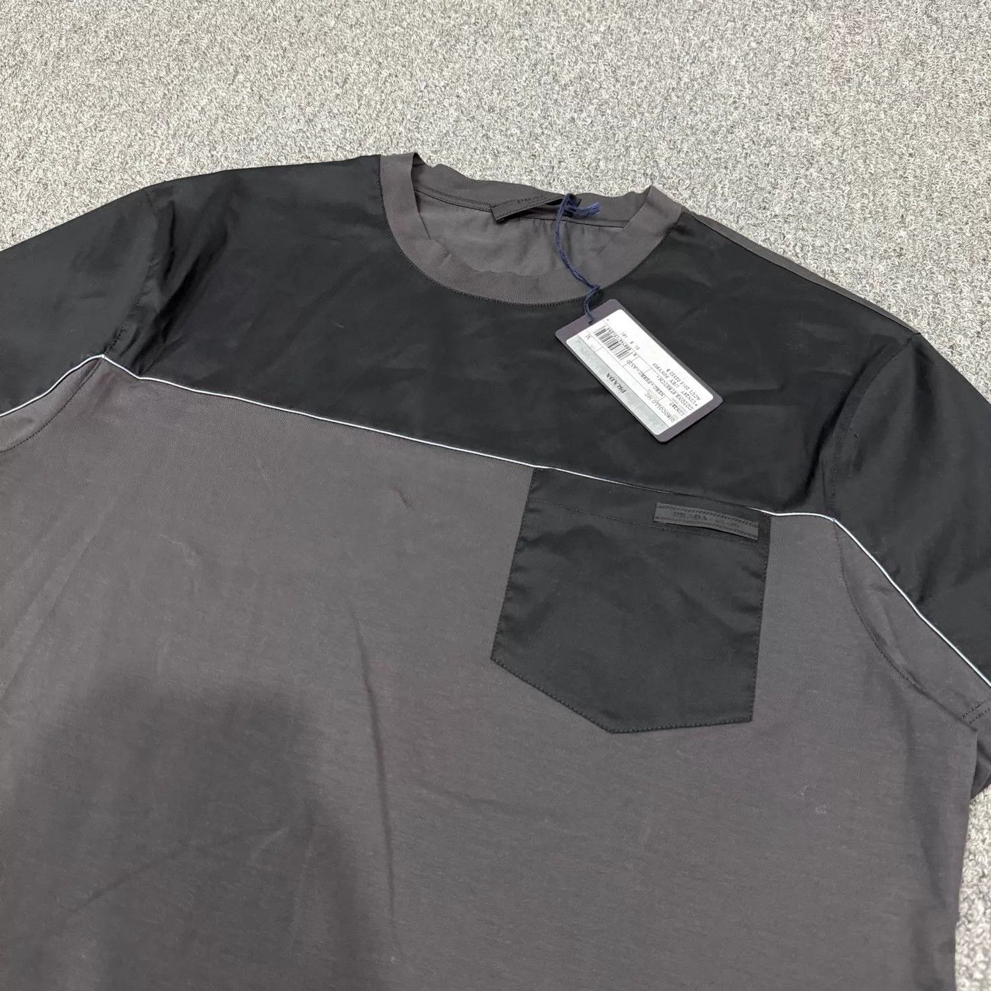 Prada Prada Black Gray Colorblock Pocket Short Sleeve M Size US M / EU 48-50 / 2 - 3 Thumbnail