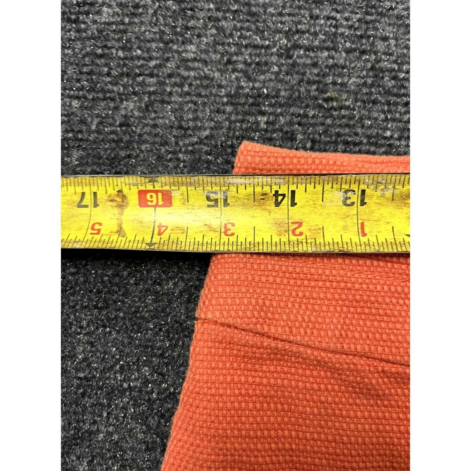 Vintage Orange Button Front Mini Skirt Womens Small Textured Gold Studs Lined High Waist Size 28" / US 6 / IT 42 - 4 Thumbnail