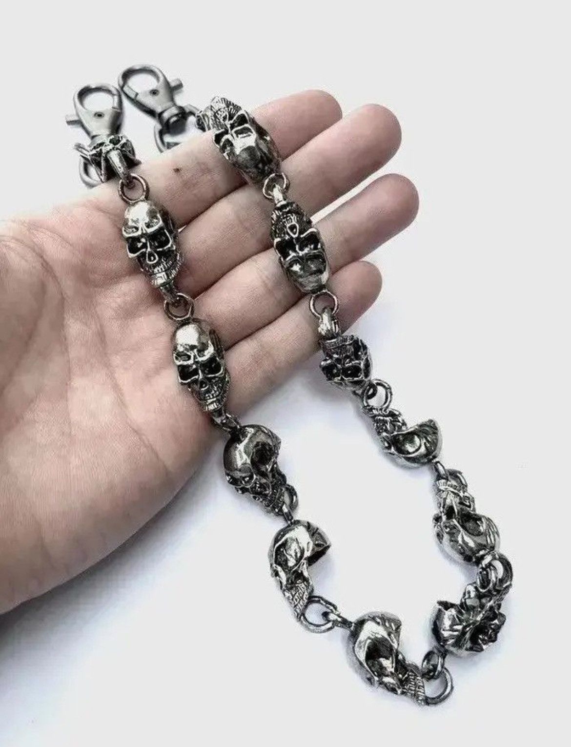 Jewelry Skull Punk Rock Link Gothic Death Wallet Demon Pocket Chain Size ONE SIZE - 7 Thumbnail