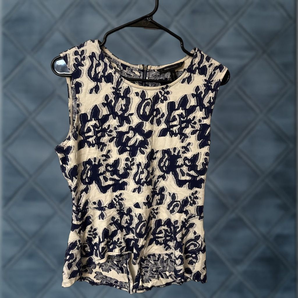 Bcbgmaxazria VINTAGE BCBGMAXAZRIA Floral Bodycon Mini Dress Women Size M Blue/White 90s Party Cocktail Size M / US 6-8 / IT 42-44 - 1 Thumbnail