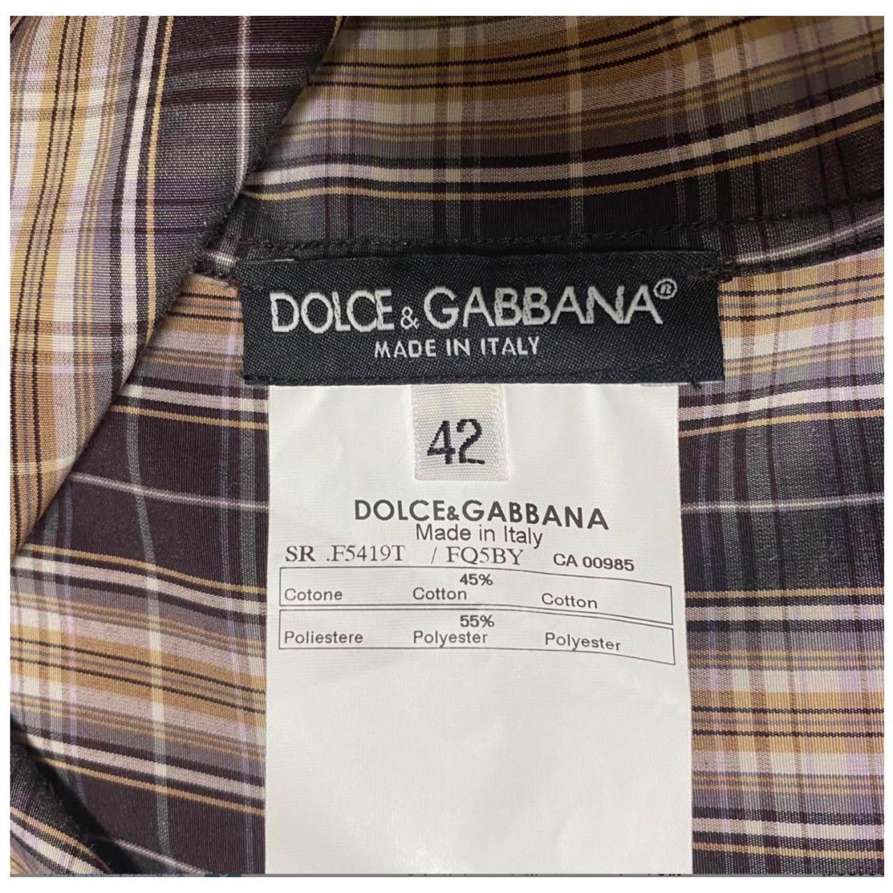 Dolce & Gabbana Dolce & Gabbana Checkered Western LS Blouse w Pussybow Tie Size US S / EU 44-46 / 1 - 2 Thumbnail