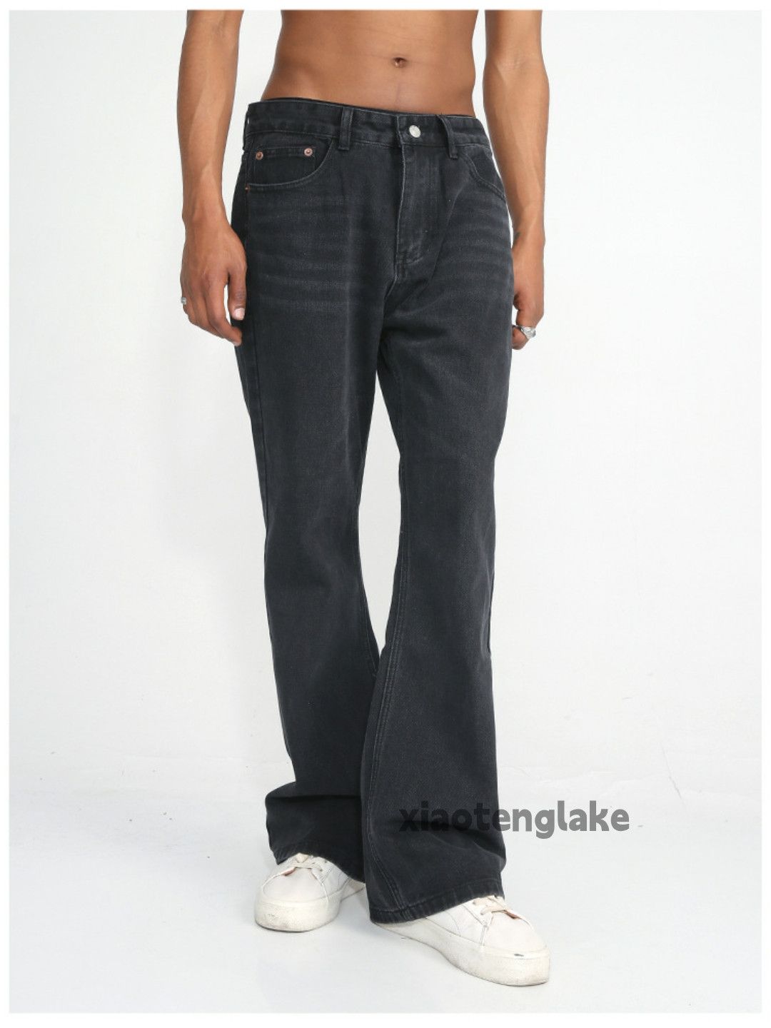 Jean × Vintage washed faded punk grunge bootcut flared yuppie jeans Size US 32 / EU 48 - 2 Thumbnail