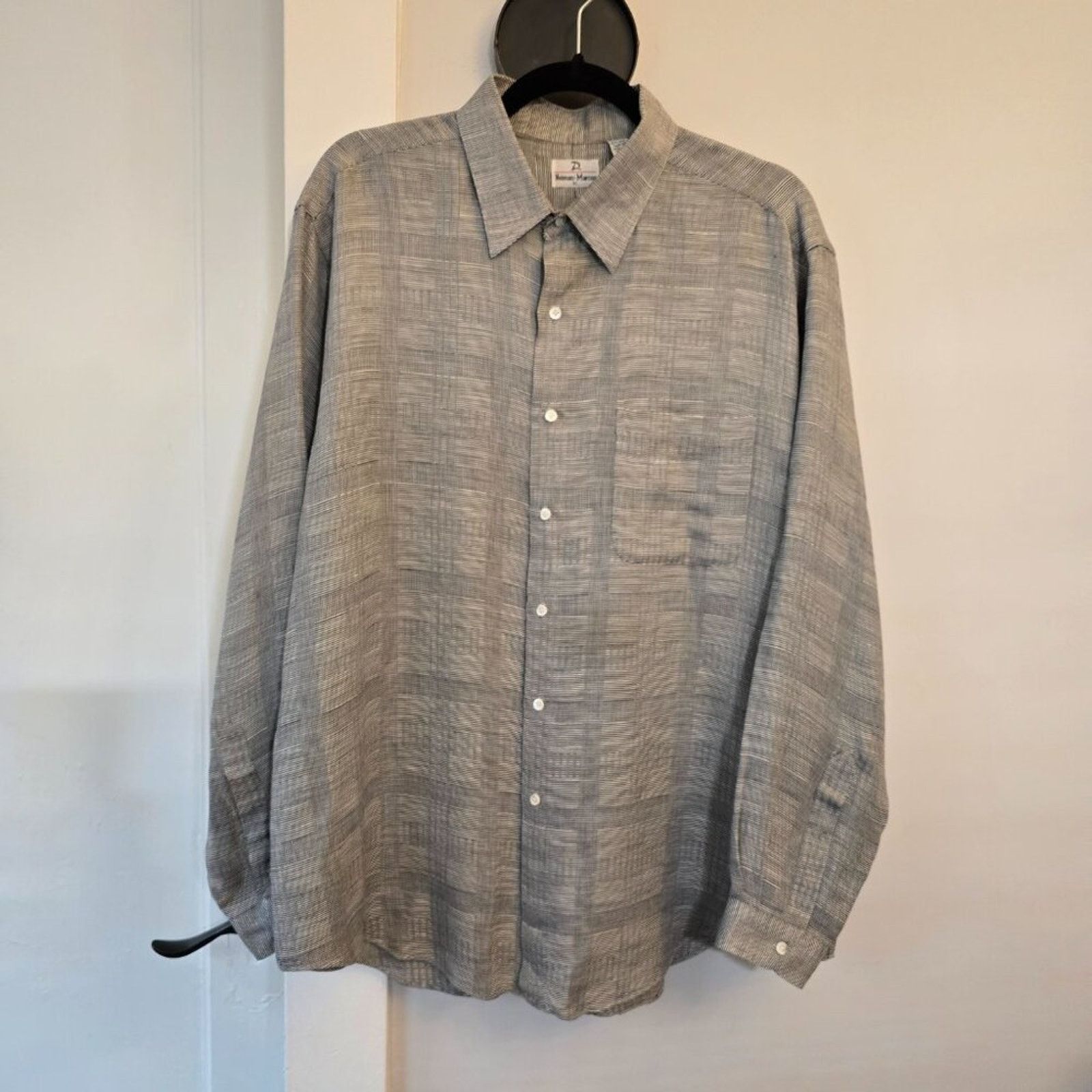 Neiman Marcus Neiman Marcus Glen Plaid Linen Cotton Vintage Hong Kong Size US XL / EU 56 / 4 - 1 Thumbnail