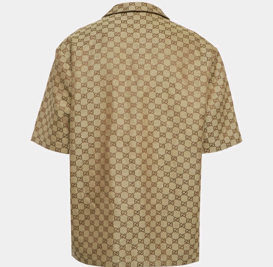 Gucci Gucci gg linen blend canvas shirt Size US M / EU 48-50 / 2 - 2 Thumbnail