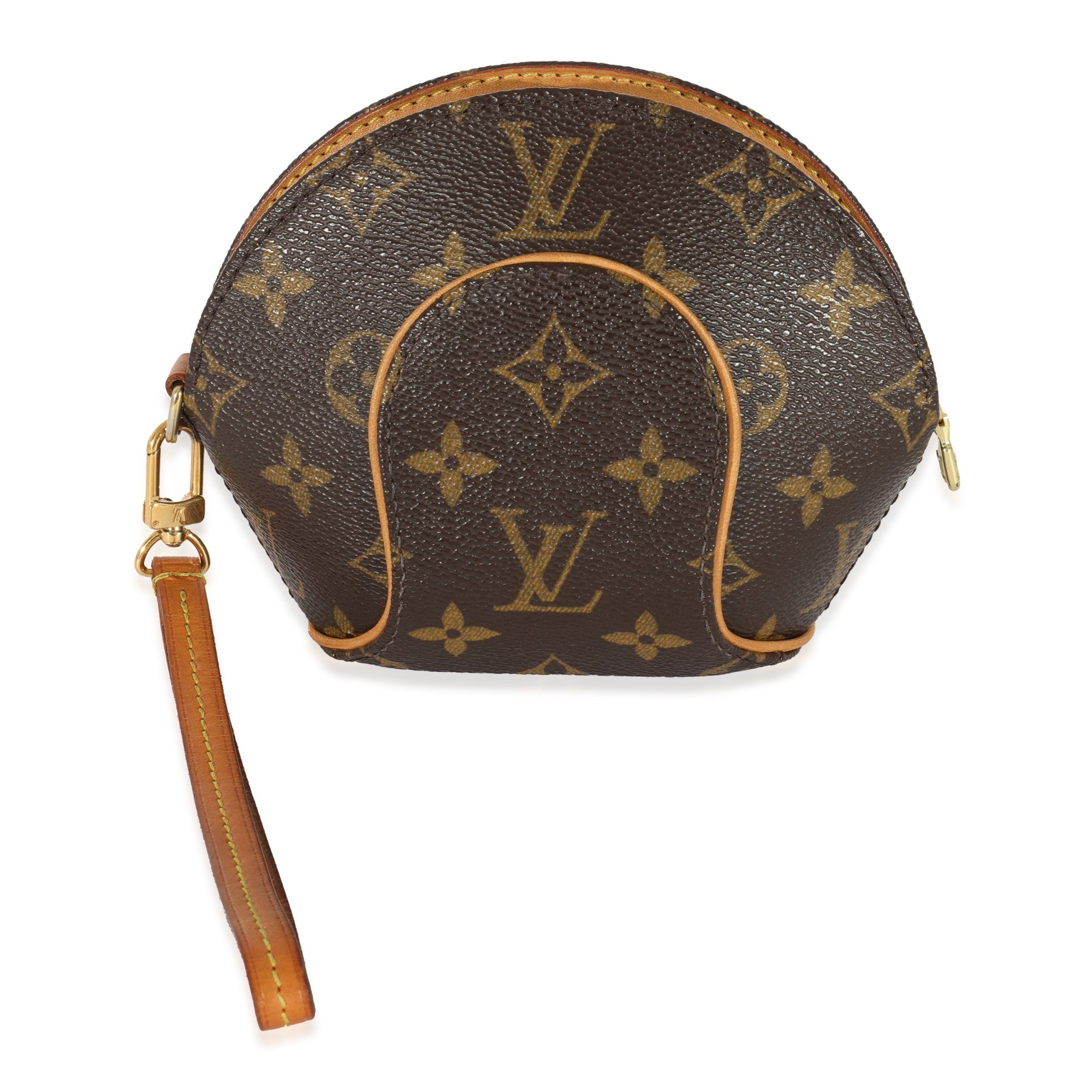 image of Louis Vuitton Monogram Canvas Ellipse Wristlet in Brown, Women's