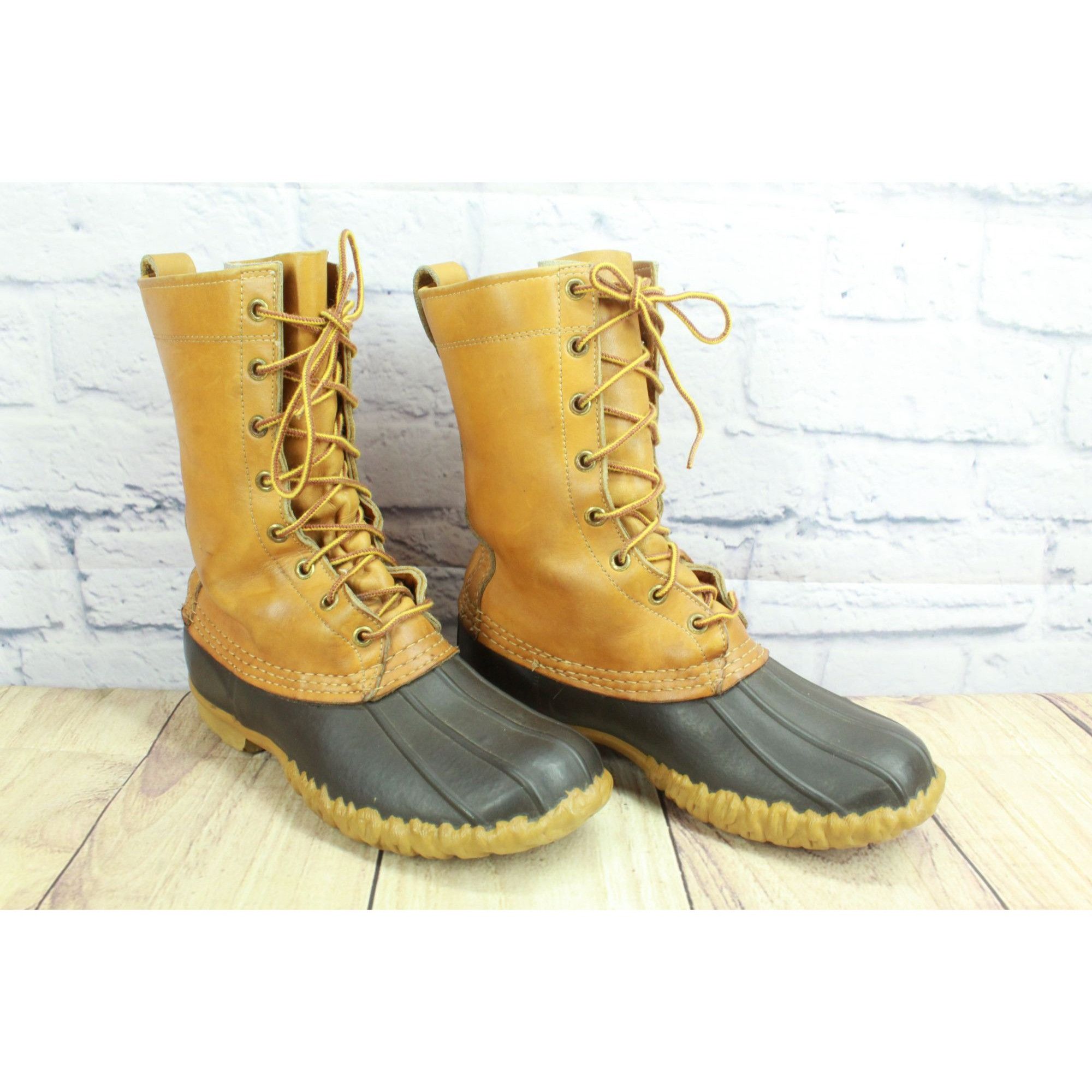 L.L. Bean Vintage LL Bean Brown Leather Duck Hunting Boots Men's 6 M Size US 6 / EU 39 - 3 Thumbnail