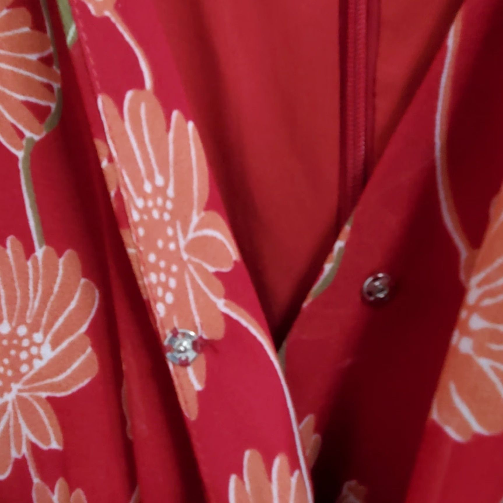 Madewell Madewell Maxi Dress Women 10 Red Sunflower Tulip Sleeve Flowy Maxi Feminine Boho Dress Size L / US 10 / IT 46 - 5 Thumbnail