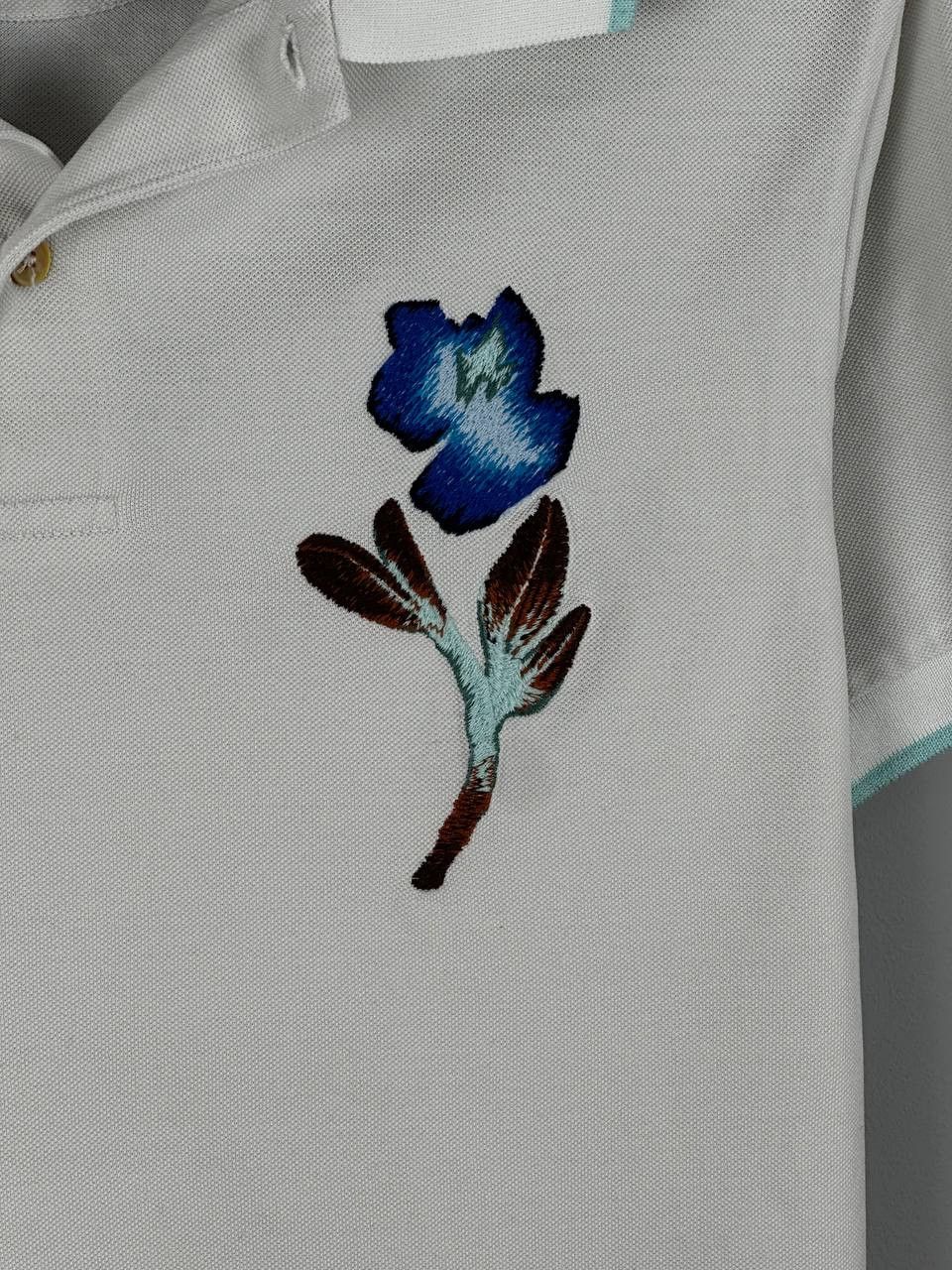 Paul Smith Paul Smith Luxury Flower Embroidery Polo T Shirt Size US M / EU 48-50 / 2 - 6 Thumbnail