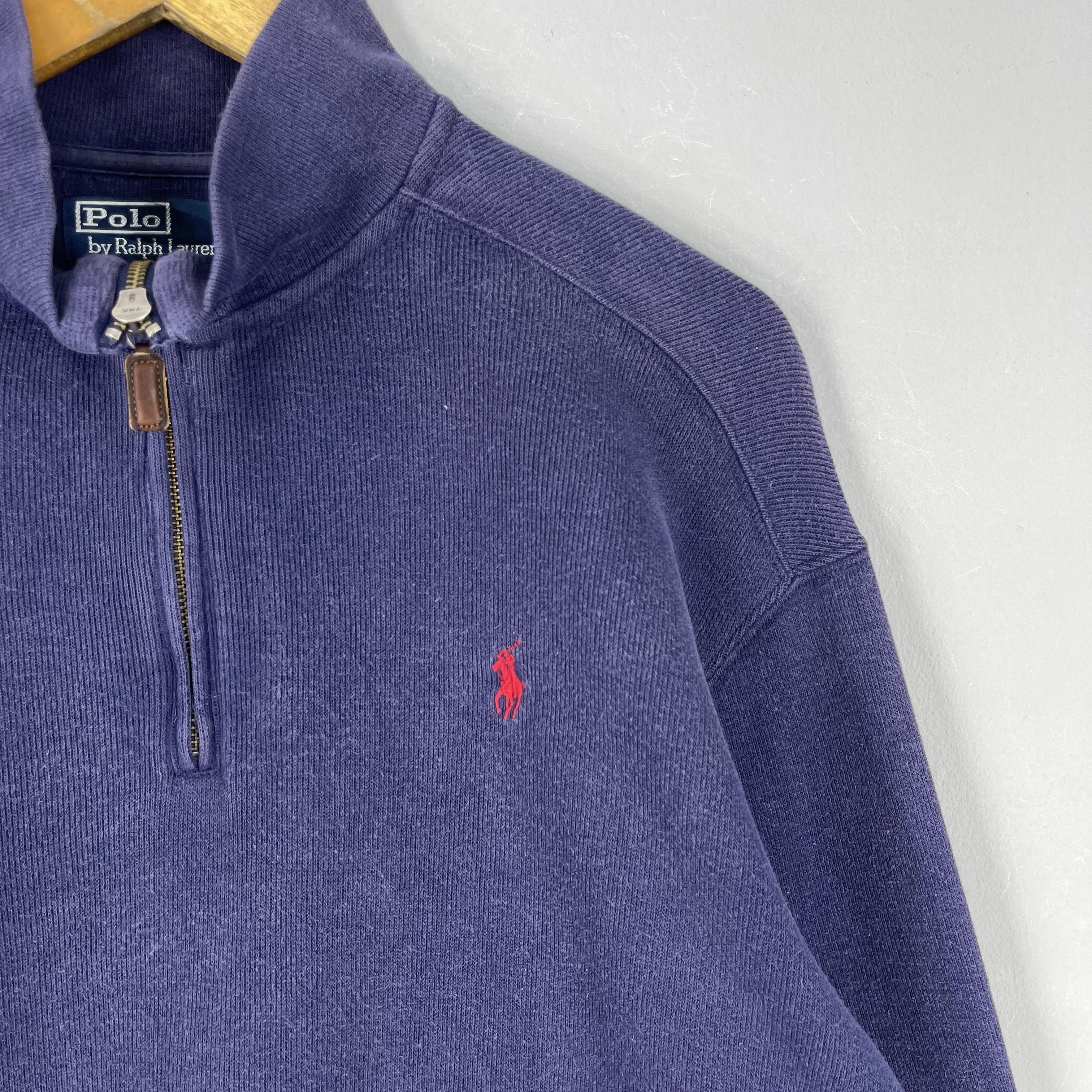 Polo Ralph Lauren Vintage 90s POLO RALPH LAUREN Half Zipper Sweatshirt Size US L / EU 52-54 / 3 - 2 Thumbnail