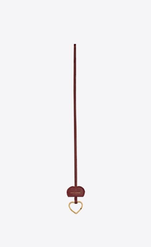 Saint Laurent Paris o1bcso1str1224 Size: OS/Heart Keyring Necklace in Red Size ONE SIZE - 3 Thumbnail