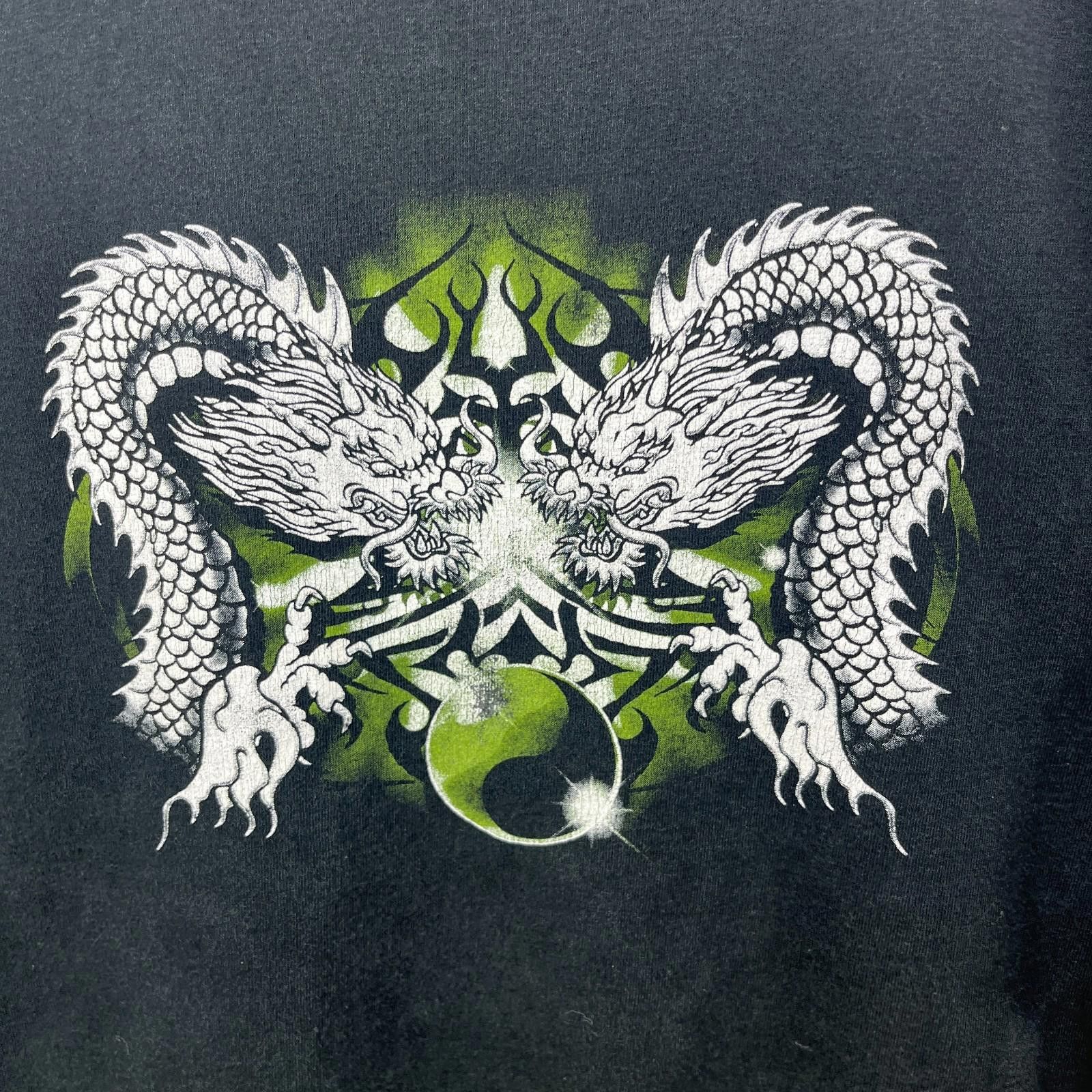 Vintage Vintage Dragon Green Flame Skater Y2K Baggy T Shirt XL 2XL Size US XL / EU 56 / 4 - 3 Thumbnail