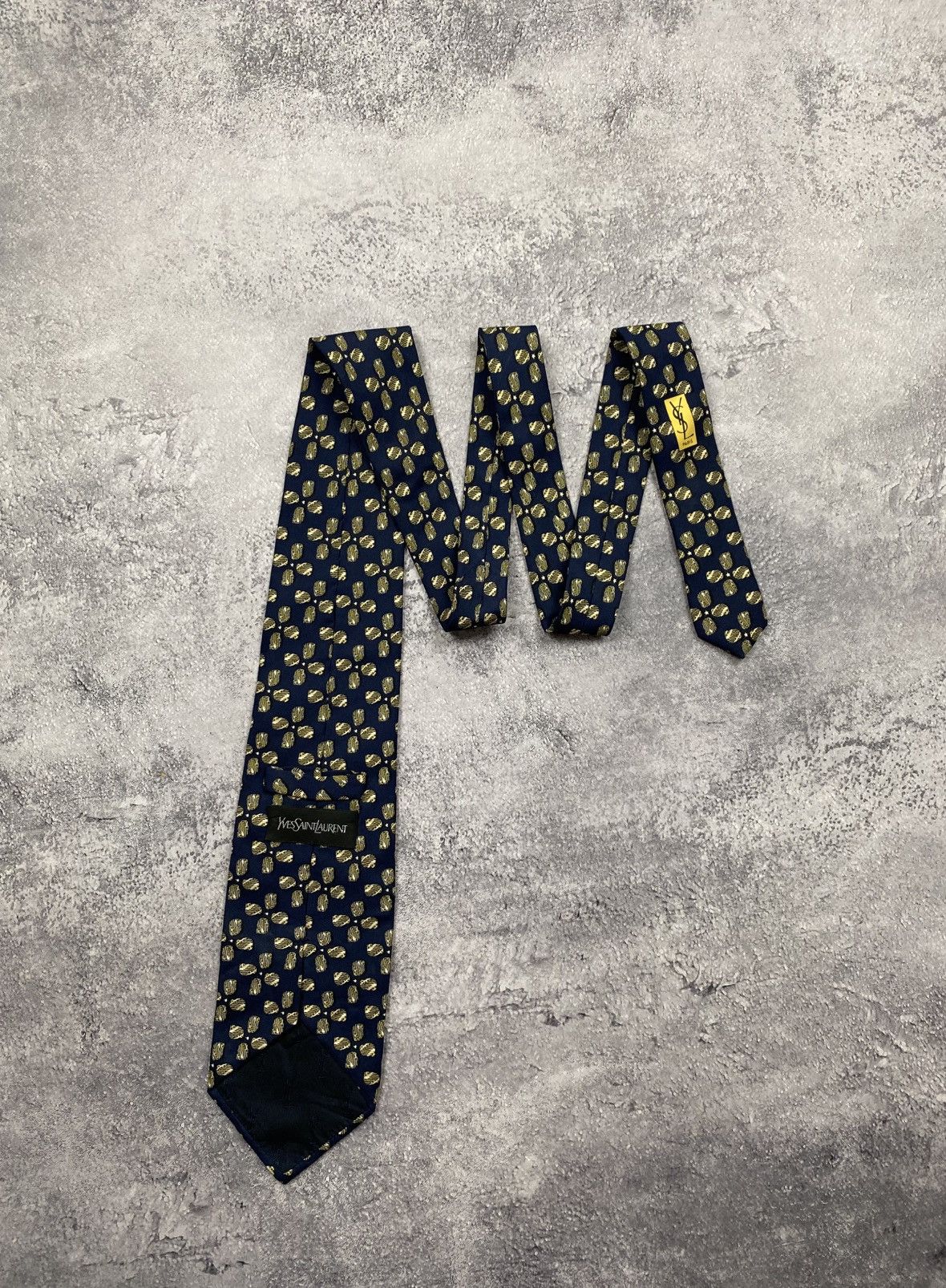 Yves Saint Laurent Yves Saint Laurent YSL Tie Vintage Monogram Old Money 90s Size ONE SIZE - 2 Thumbnail