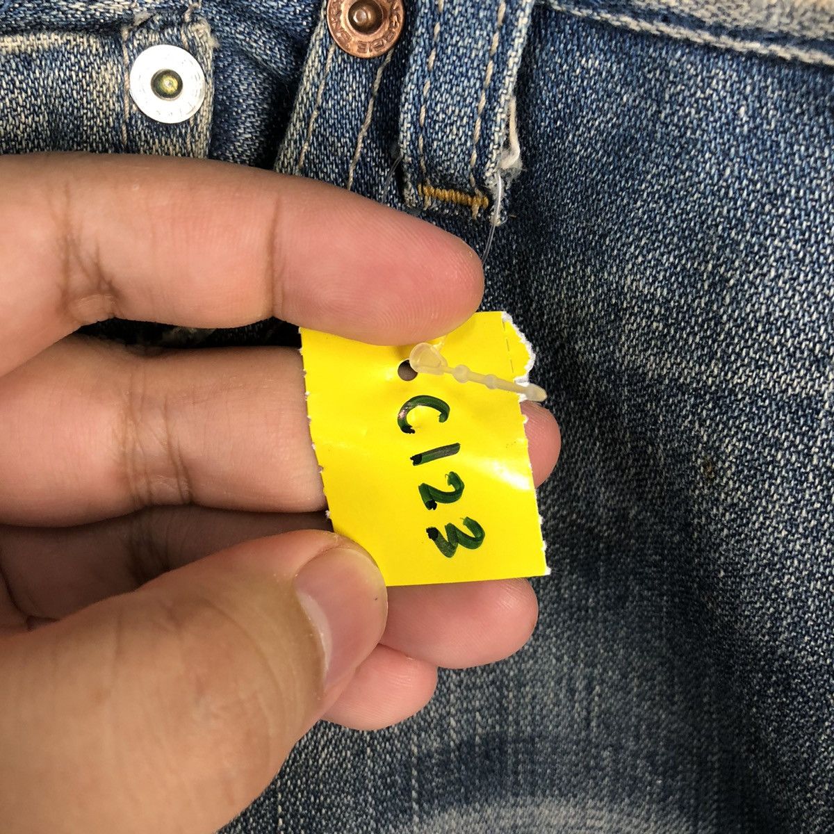 Energie DLL Energie faded Blue ripped Denim Pants #C123 Size US 31 - 11 Thumbnail